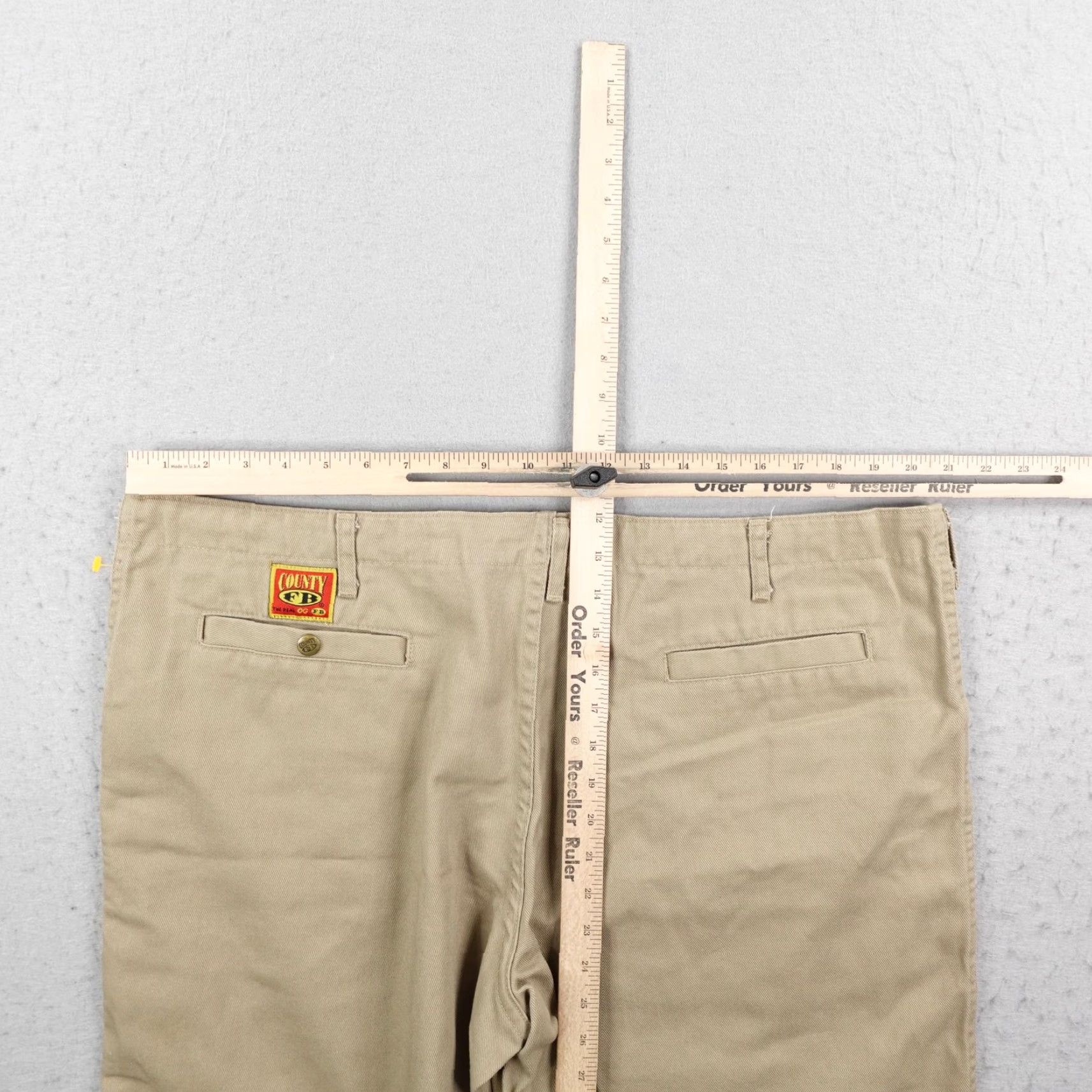 Vintage VINTAGE FB County Shorts Mens 42 Khaki Beige Tan Chino Twill Work Utility Mens 42 Beige Khaki Chino Shorts with Pockets Vintage Size US 42 / EU 58 - 5 Thumbnail