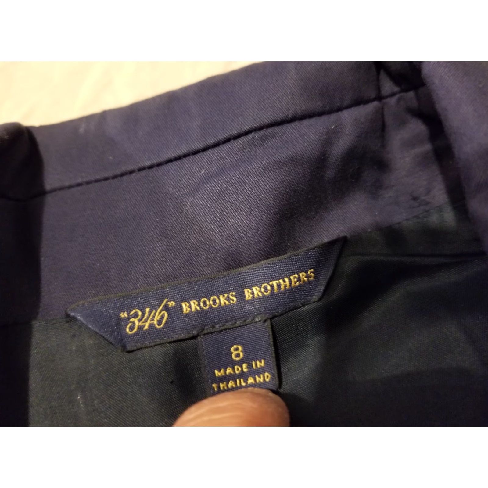 Brooks Brothers VINTAGE Brooks Brothers Trench Coat Jacket Navy Blue Cotton Womens 8 Blue Coat Trench Jacket Womens 8 Blue Brooks Brothers Size M / US 6-8 / IT 42-44 - 6 Thumbnail