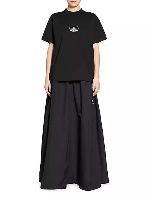 Balenciaga o1in1g0924 BB Paris Icon T-Shirt Medium Fit in Black Size XL / US 12-14 / IT 48-50 - 2 Thumbnail