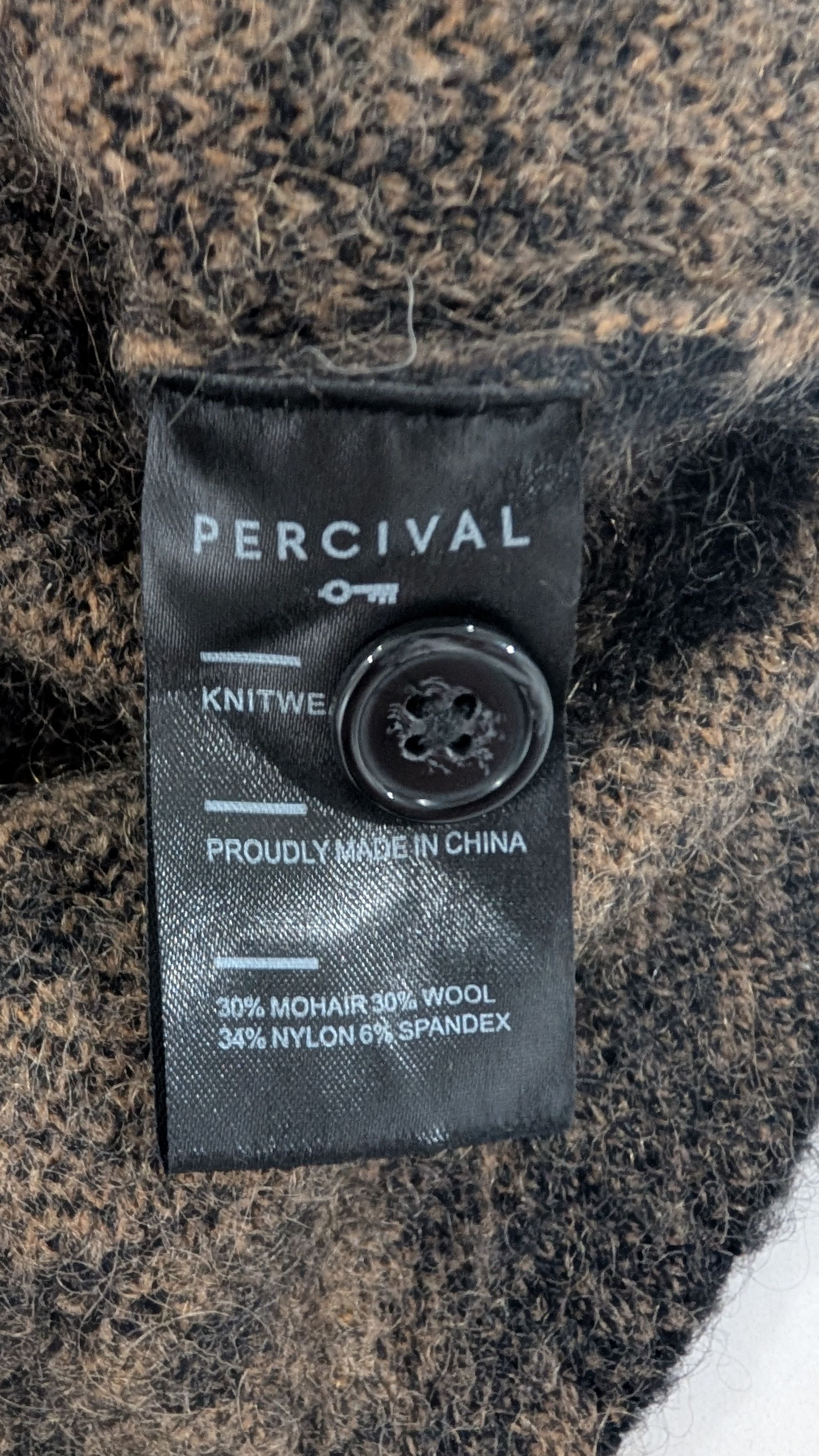 Percival Percival Houndstooth Knit Rugby Mohair Size Small Size US S / EU 44-46 / 1 - 7 Thumbnail