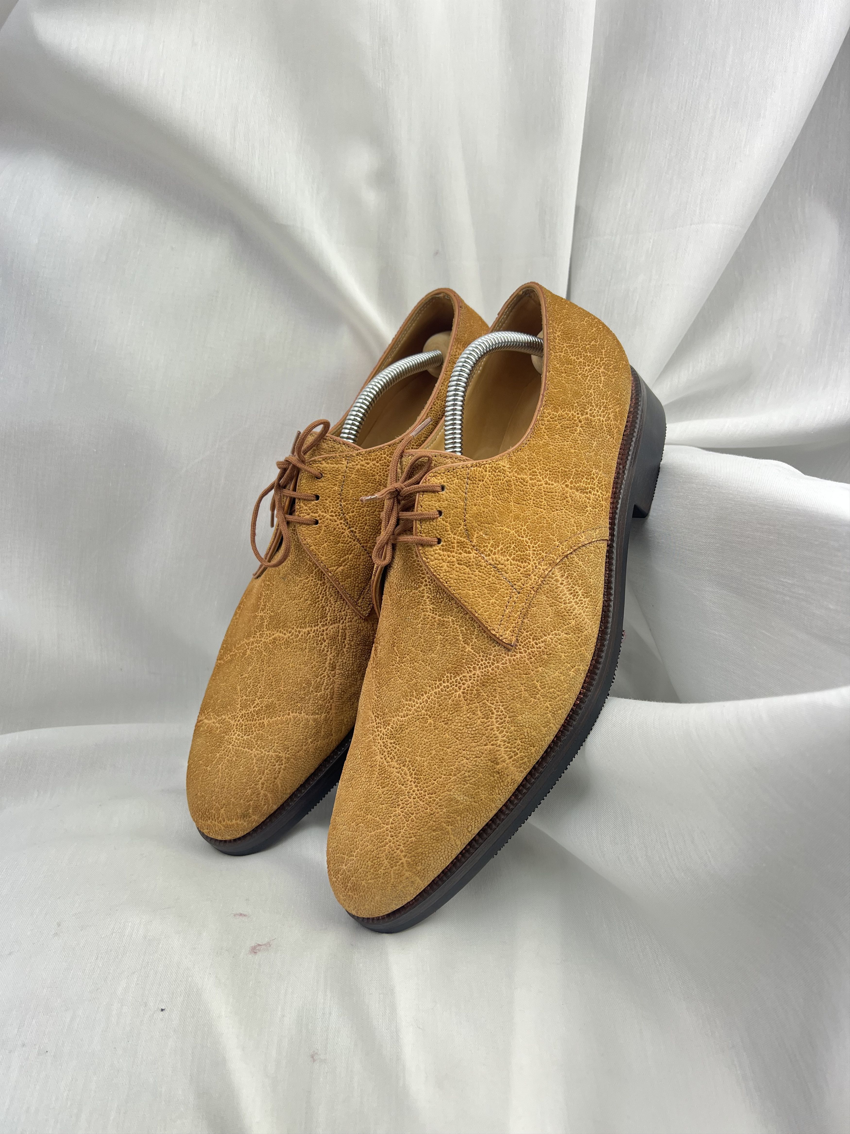 John Lobb Amazing Textured Exotic Leather Derby Dress Shoes Size US 12 / EU 45 - 4 Thumbnail