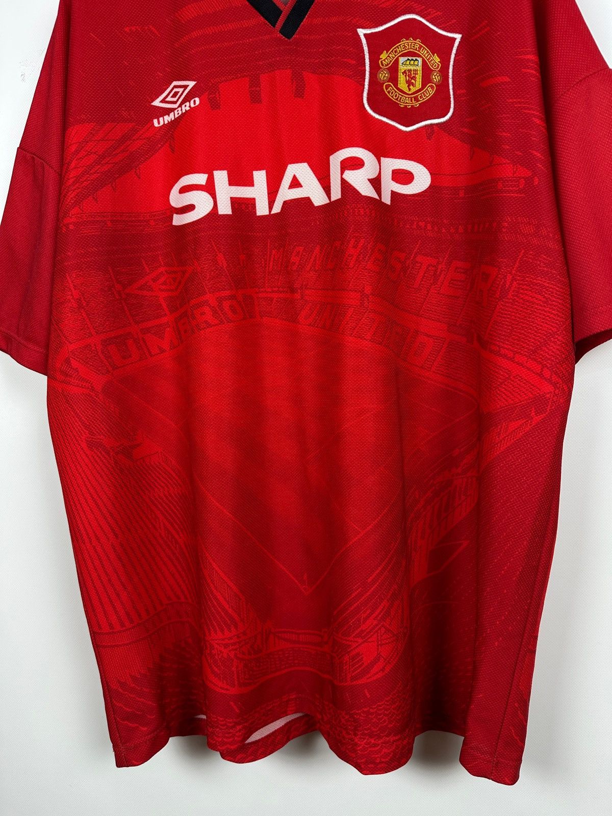 Umbro Vintage 1994-96 Umbro Manchester United Rare Soccer Jersey Size US XXL / EU 58 / 5 - 7 Thumbnail