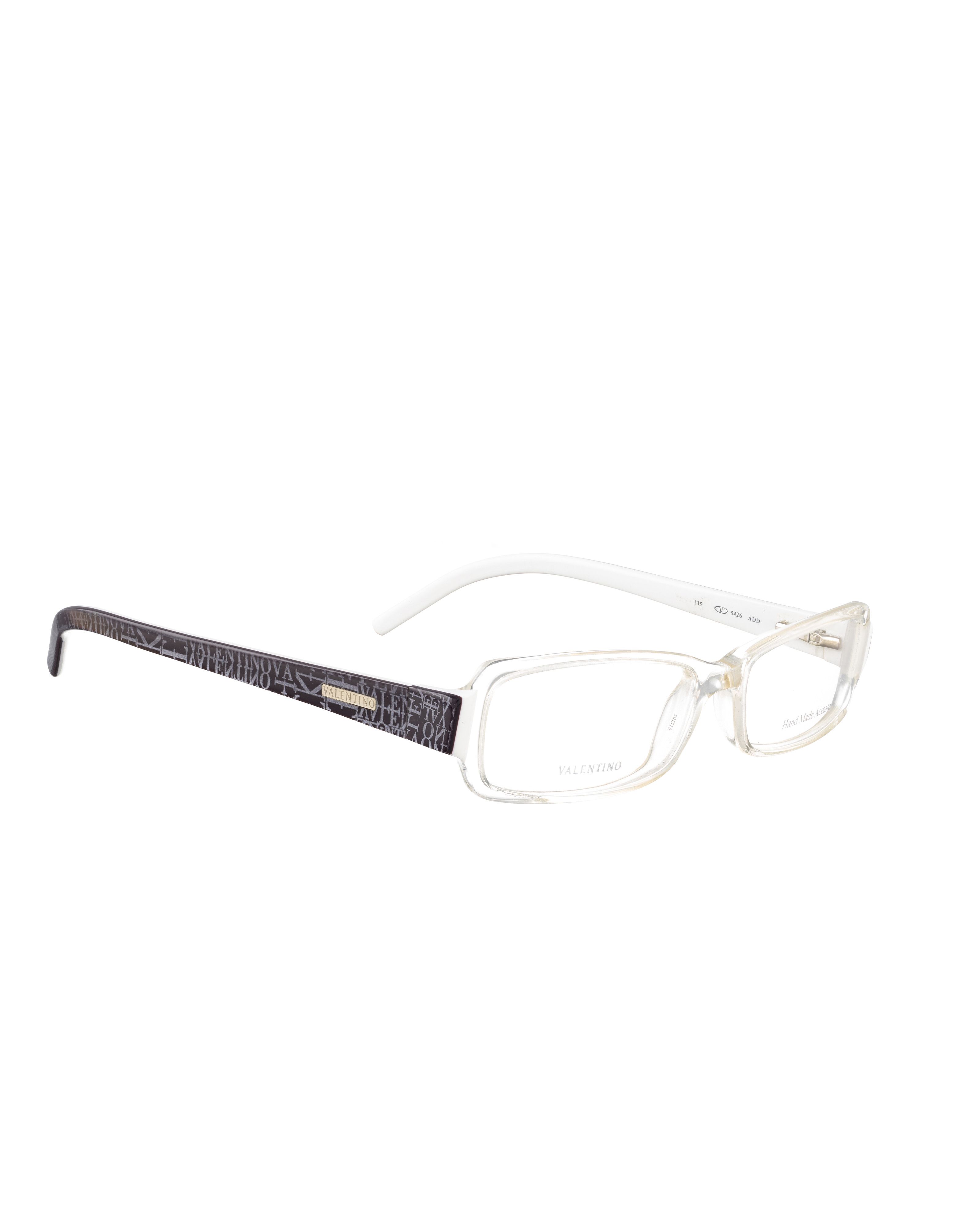 Valentino Valentino 00s Transparent Clear Glasses with Logo Pattern Size ONE SIZE - 1 Thumbnail