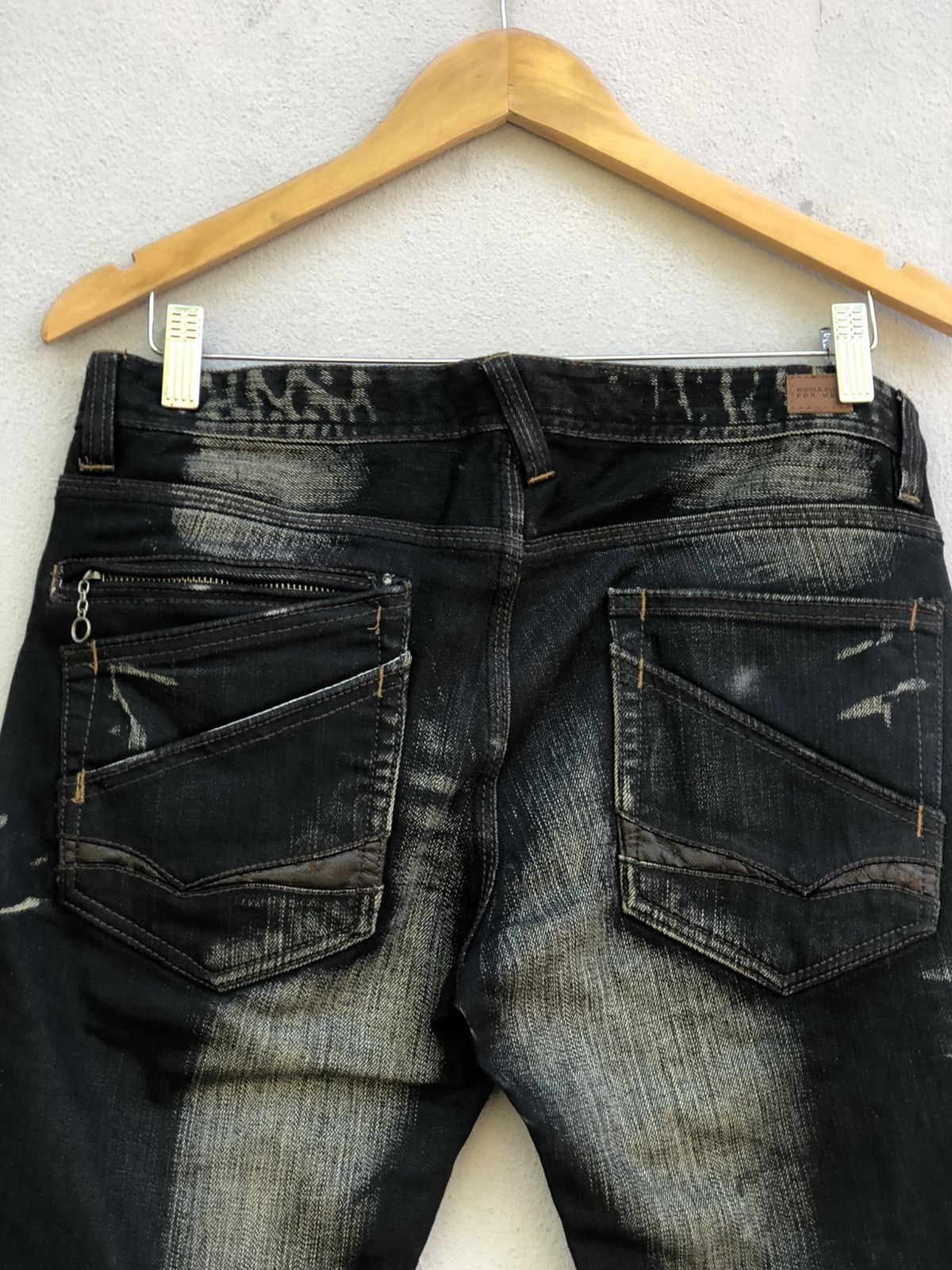 Nicole Club Nicole Club Flare Washed Biker Jeans Size US 28 / EU 44 - 9 Thumbnail