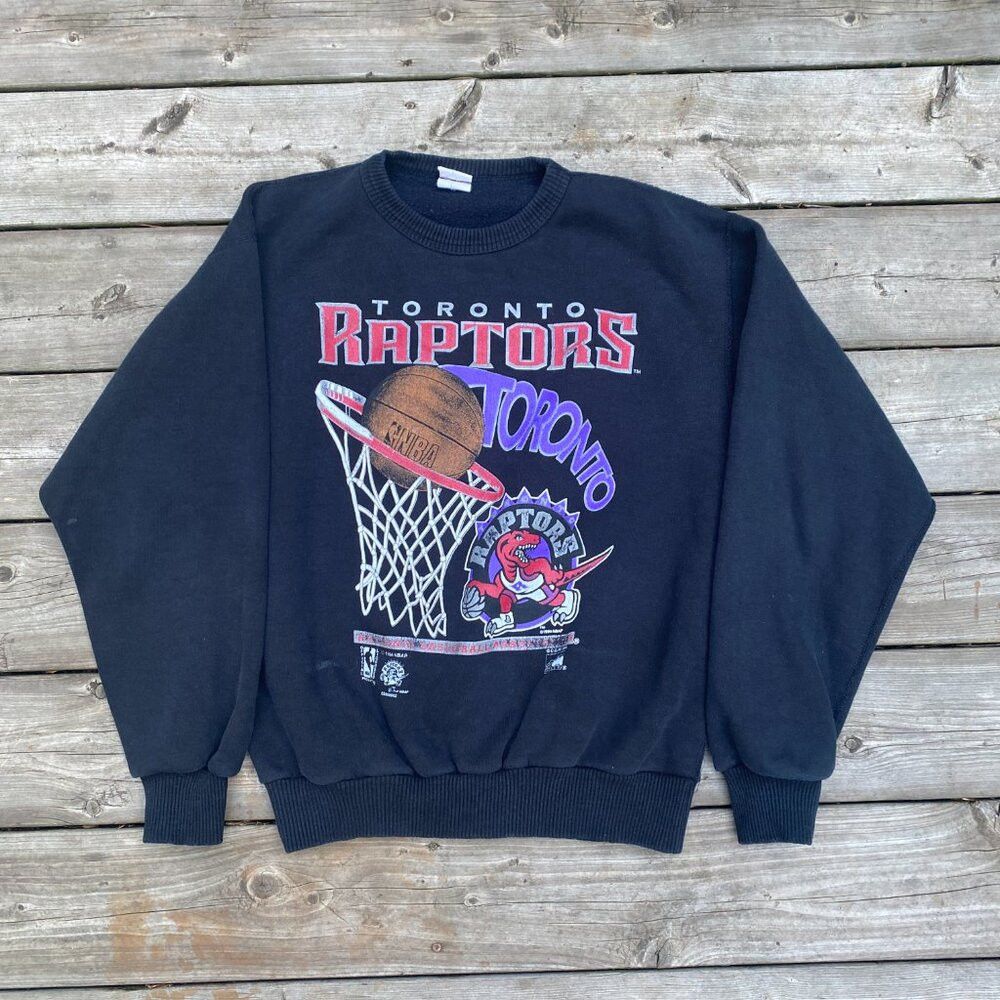 NBA × Vintage Vintage 1994 Waves NBA Toronto Raptors Sweatshirt Hoodie Sw Size US M / EU 48-50 / 2 - 4 Thumbnail
