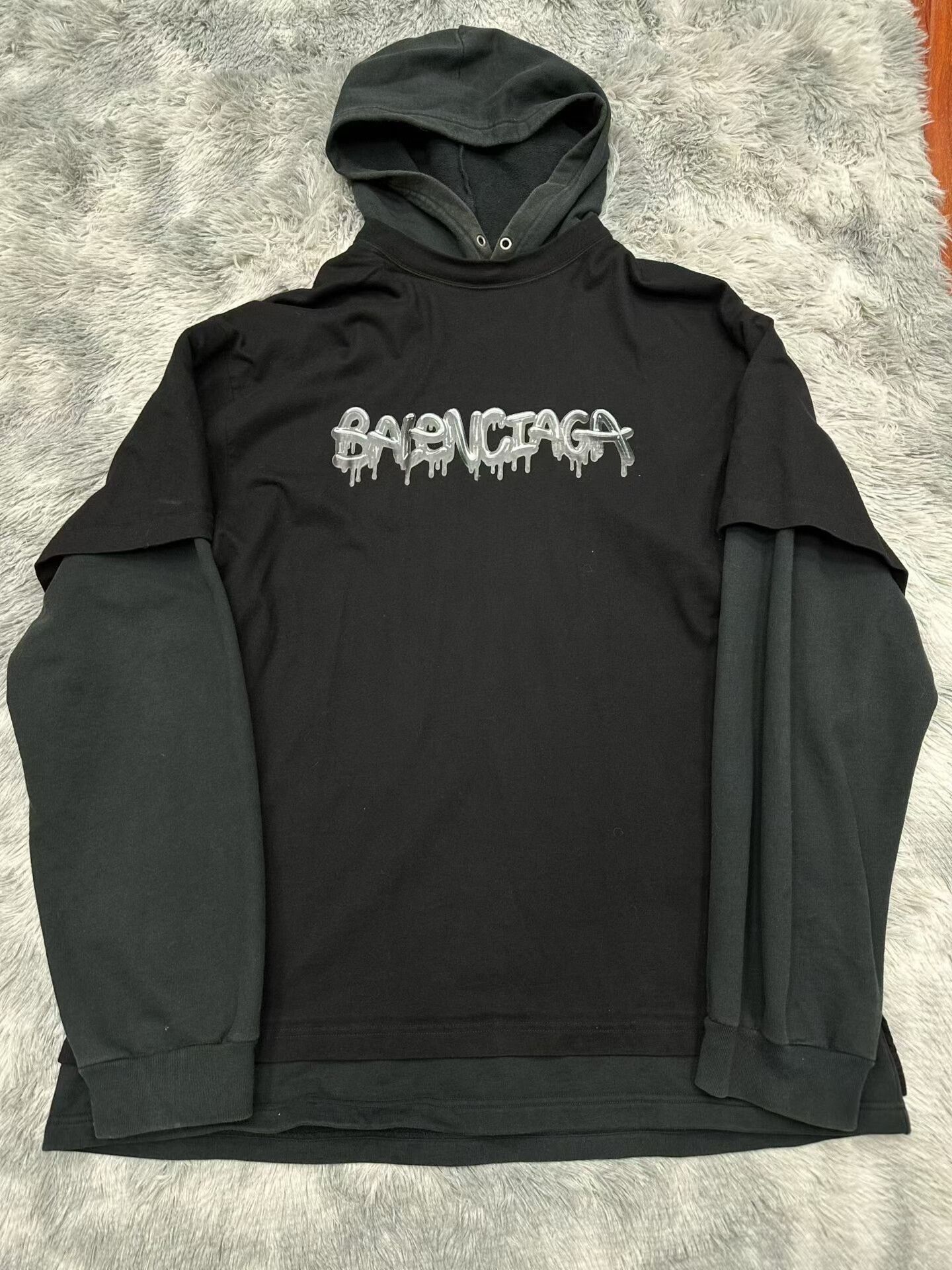 Balenciaga Balenciaga Jelly Logo Layered Sweatshirt Size US L / EU 52-54 / 3 - 1 Thumbnail