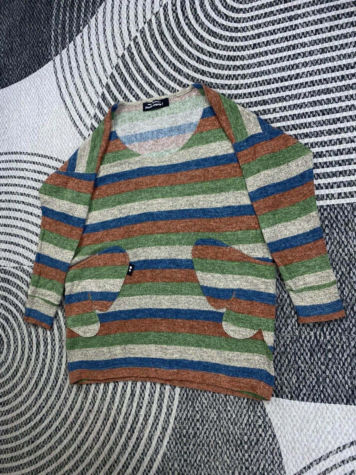 mercibeaucoup Vtg Mercibeaucoup By Issey Miyake Striped Longsleeve Shirt Size L / US 10 / IT 46 - 4 Thumbnail