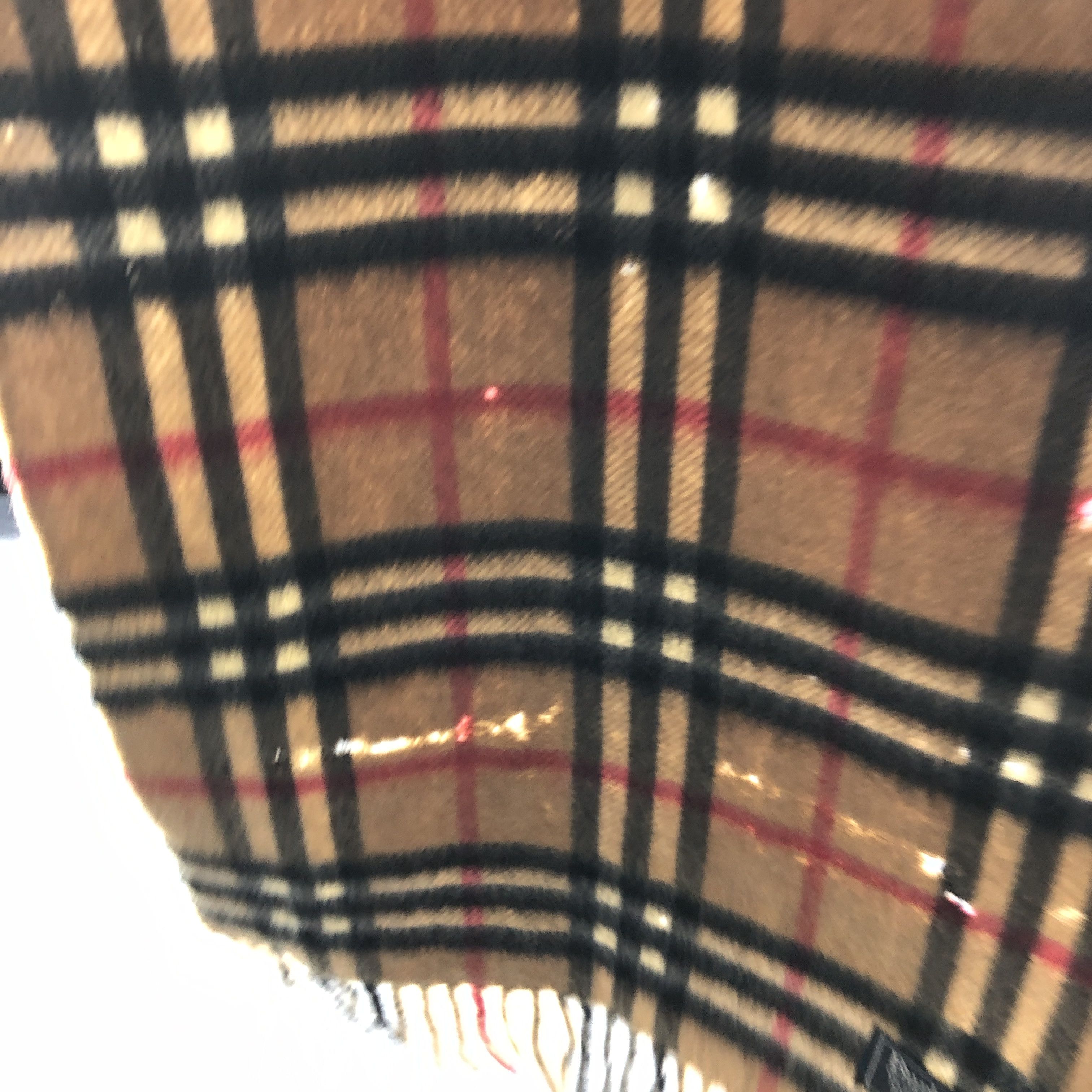 Burberry Burberrys Nova Check Tan Cashmere Scarf Muffler V2615 Size ONE SIZE - 6 Thumbnail