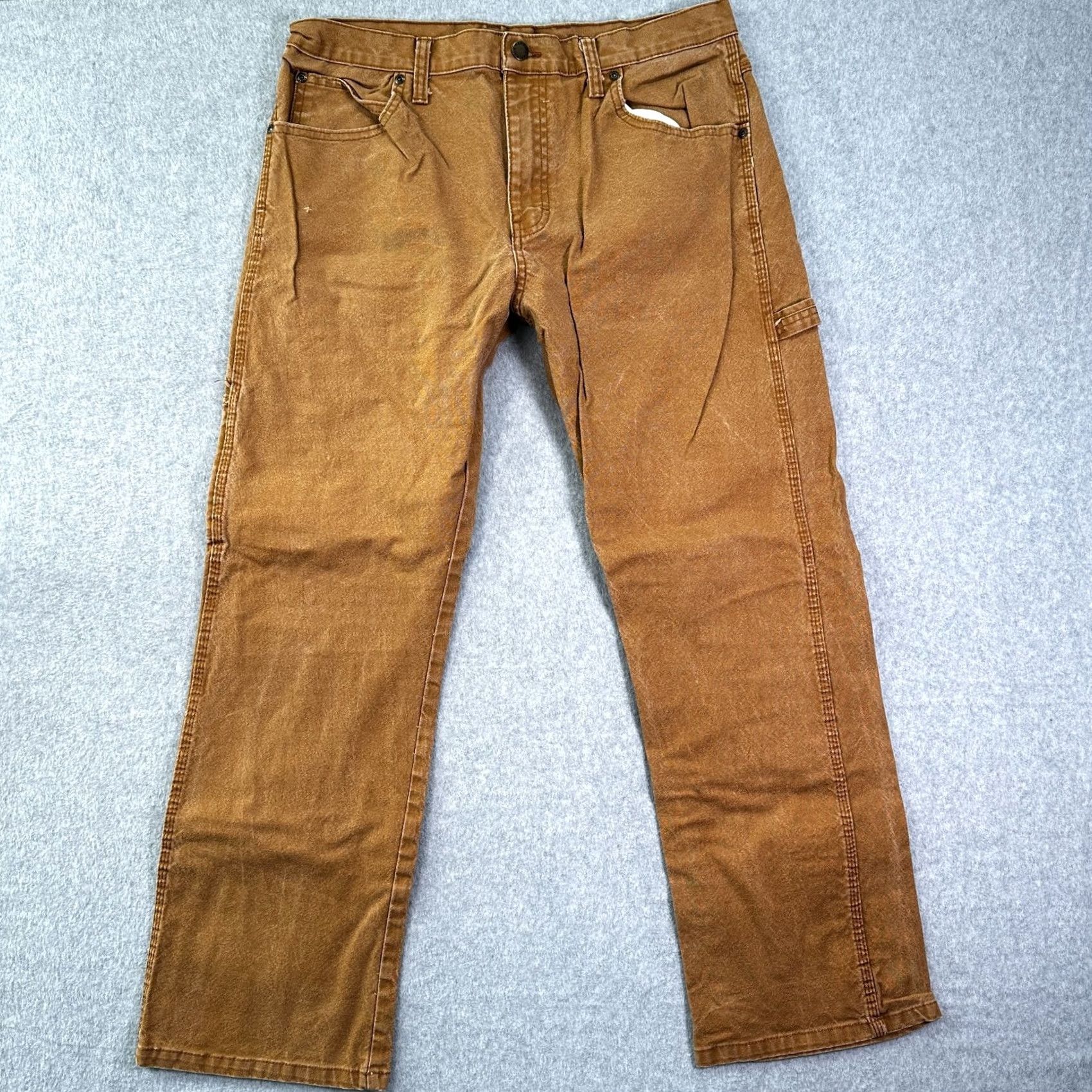 Dickies Dickies Carpenter Pants Brown Men's 32X30 Pockets Straight Leg Workwear Regular Fit Colection? Size US 32 / EU 48 - 2 Thumbnail