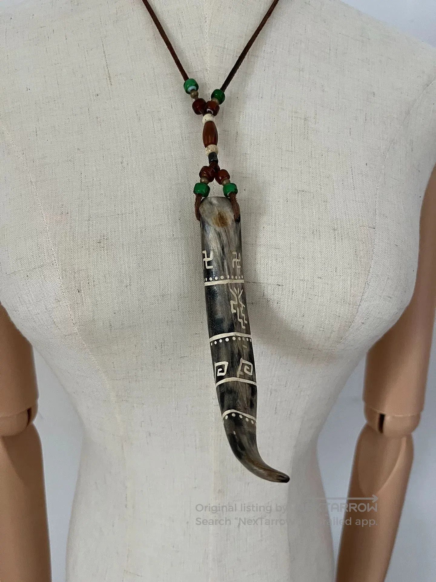 Kapital Kapital Wooden Horn Pendant Necklace. Size ONE SIZE - 2 Thumbnail