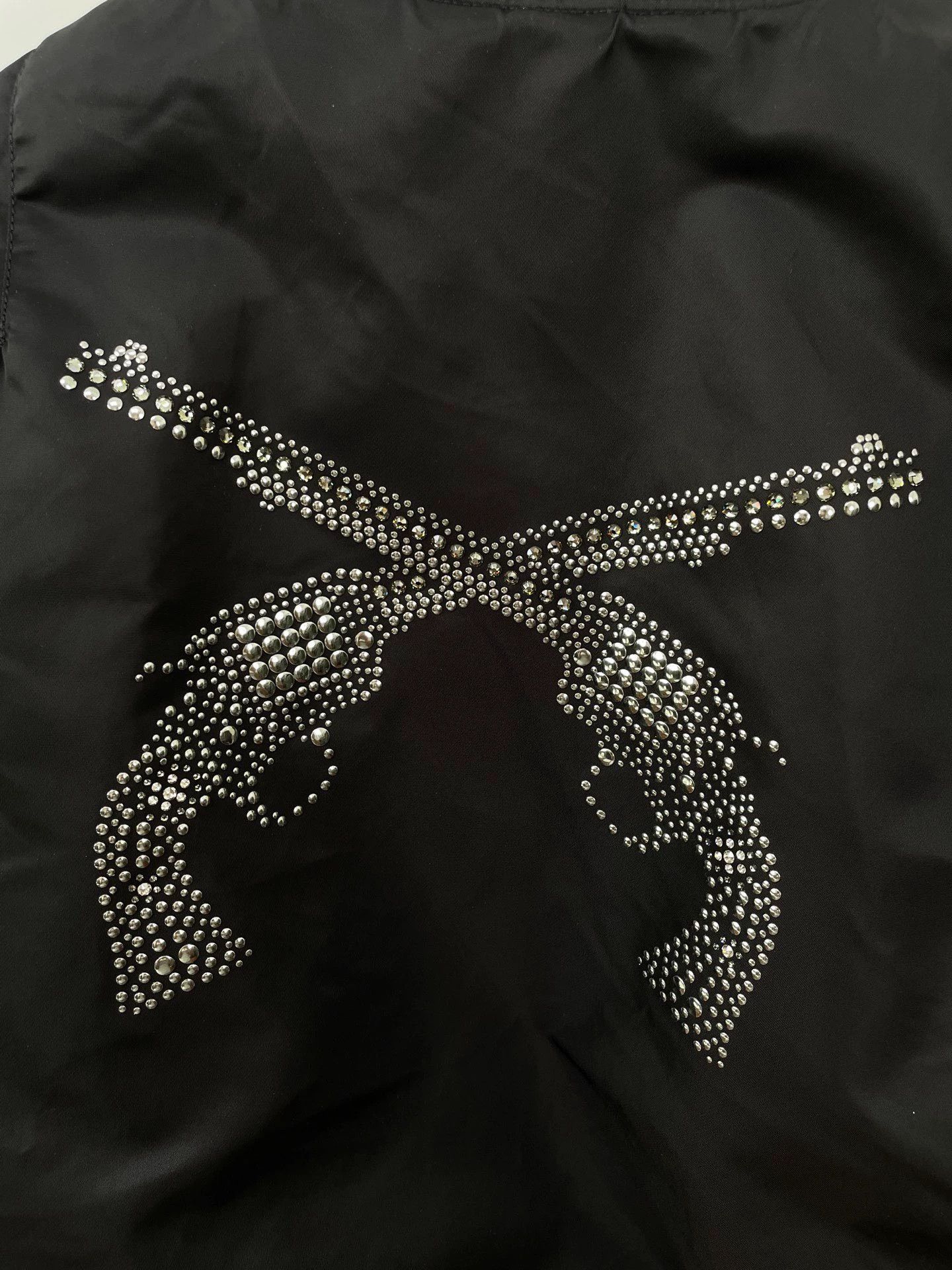 Avirex AVIREX Black Double Gun Swarovski Crystals L Jacket Size US L / EU 52-54 / 3 - 3 Thumbnail