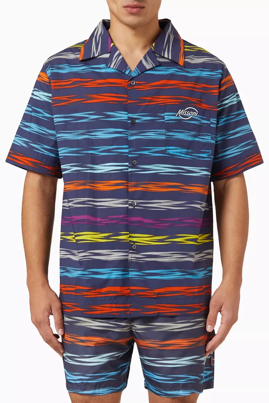 Missoni o1y0225 Logo Patterned Shirt in Multicolor Size US M / EU 48-50 / 2 - 1 Thumbnail
