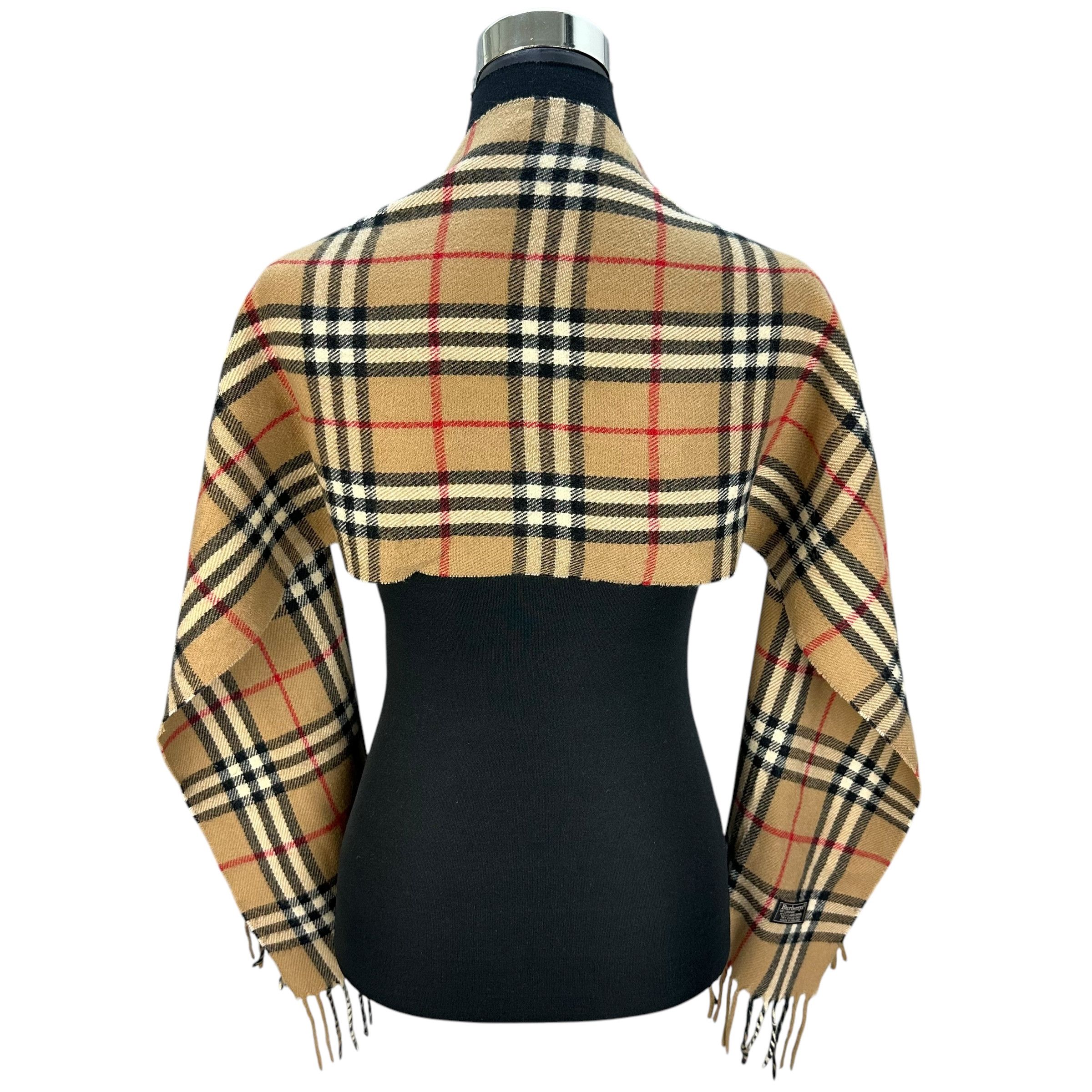 Burberry Vintage 90s BURBERRYS Nova Check Lambswool Muffler #A65-1551 Size ONE SIZE - 2 Thumbnail