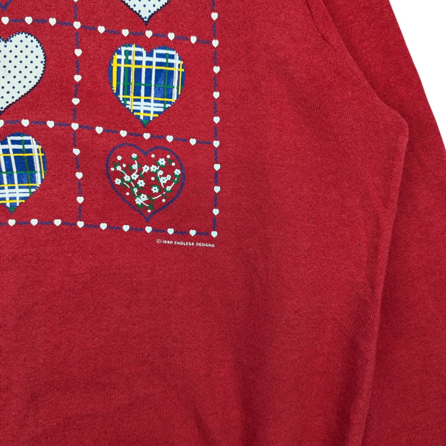 Fruit Of The Loom × Vintage Vintage 1990 LOVE Image Custom Jumper Sweatshirt Size L / US 10 / IT 46 - 6 Thumbnail