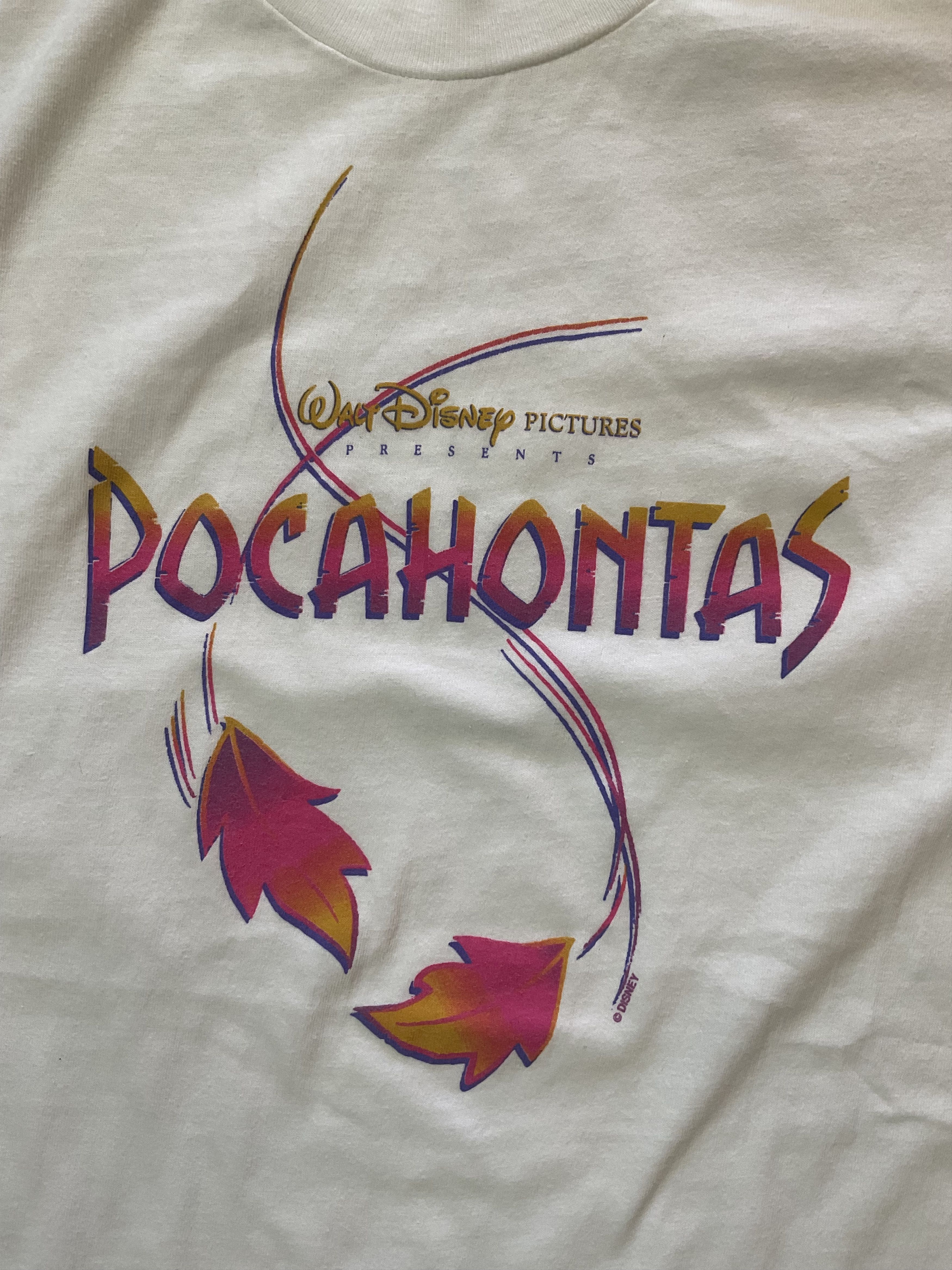 Disney Vintage 90s Pocahontas 1995 film T-Shirt Walt Disney Size US L / EU 52-54 / 3 - 3 Thumbnail