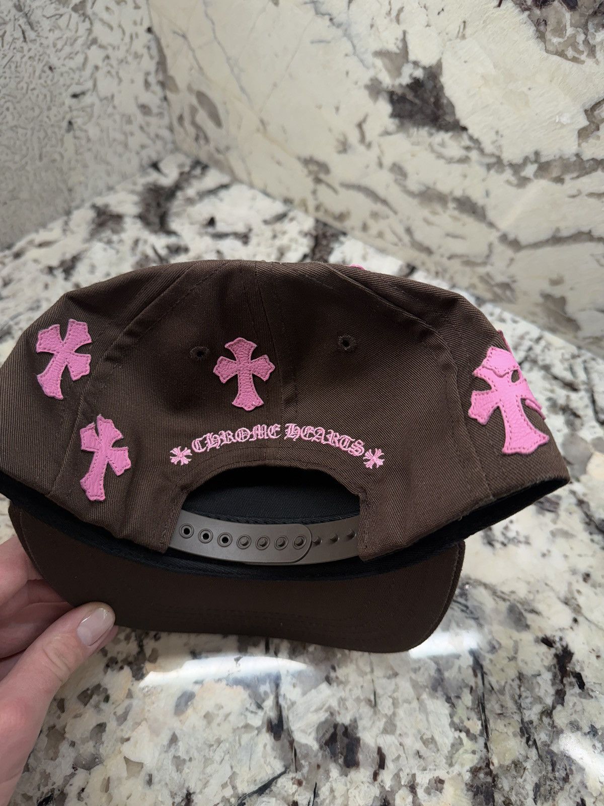 Chrome Hearts Chrome Hearts Cross Patch Hat Brown Pink Baseball Cap Size ONE SIZE - 6 Thumbnail