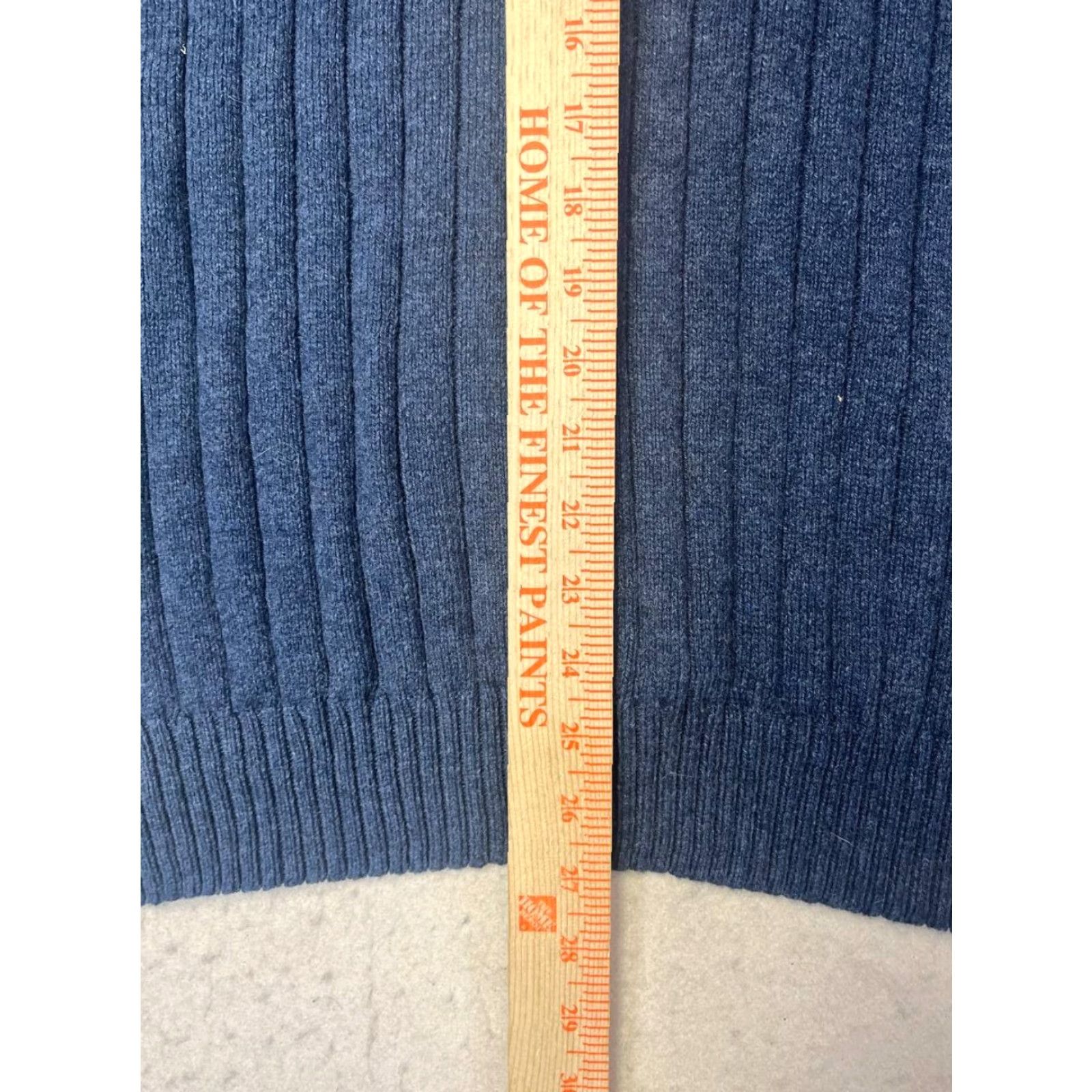 Tommy Hilfiger VINTAGE Tommy Hilfiger Mens Cable Knit Sweater Medium Blue Marine Pullover Size US M / EU 48-50 / 2 - 3 Thumbnail