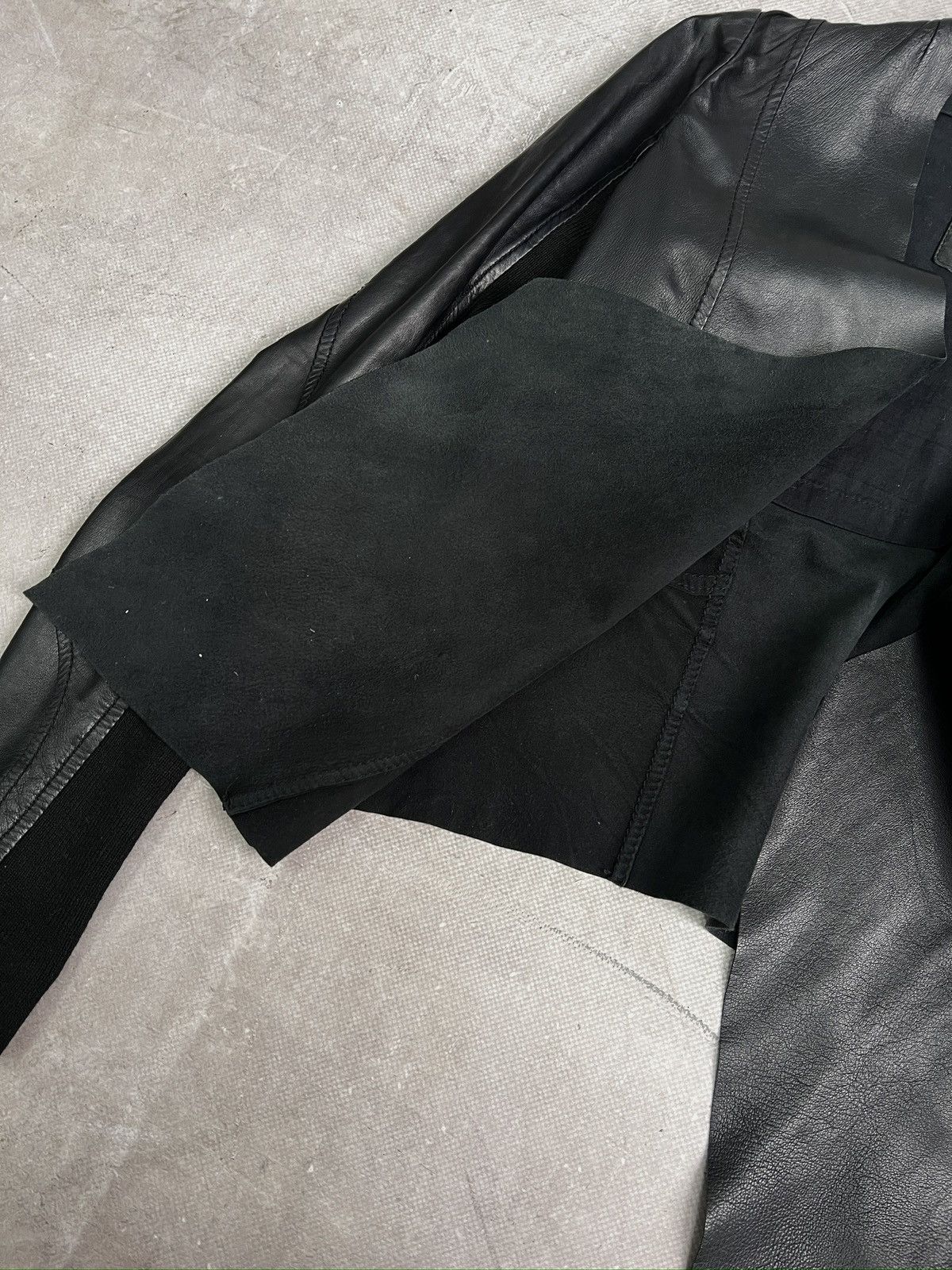 Japanese Brand Ann demeulemeester Style Leather Jacket 2000’s avant garde Size S / US 4 / IT 40 - 7 Thumbnail