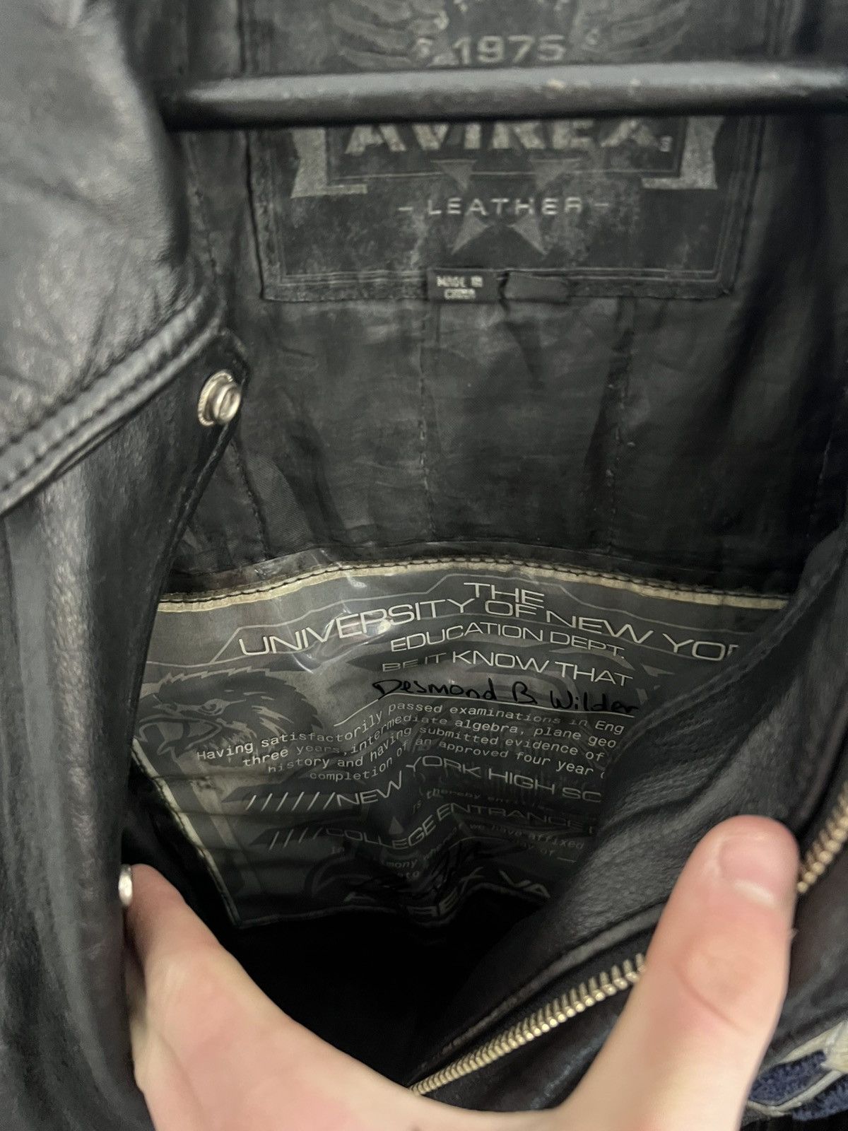 Avirex Vintage 90s Avirex Leather Racing Boxy Jacket Size US M / EU 48-50 / 2 - 7 Thumbnail