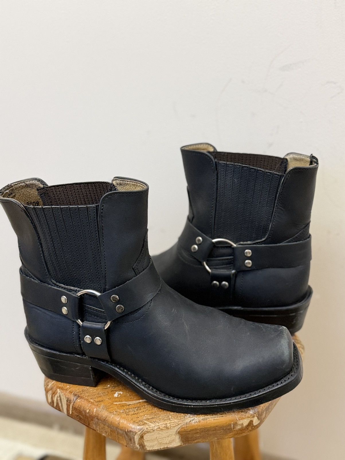 Vintage VTG Avant-Garde Cowboy Western Leather Hype Ankle Zip Boots Size US 10 / EU 43 - 3 Thumbnail