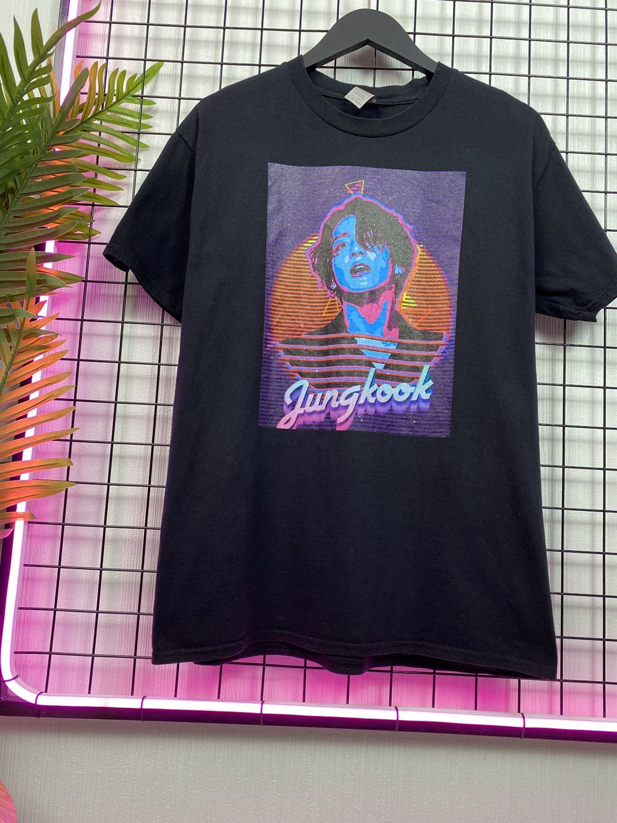 Other Rare Jungkook T shirt BTS K Pop Men Black XL Size US XL / EU 56 / 4 - 4 Thumbnail