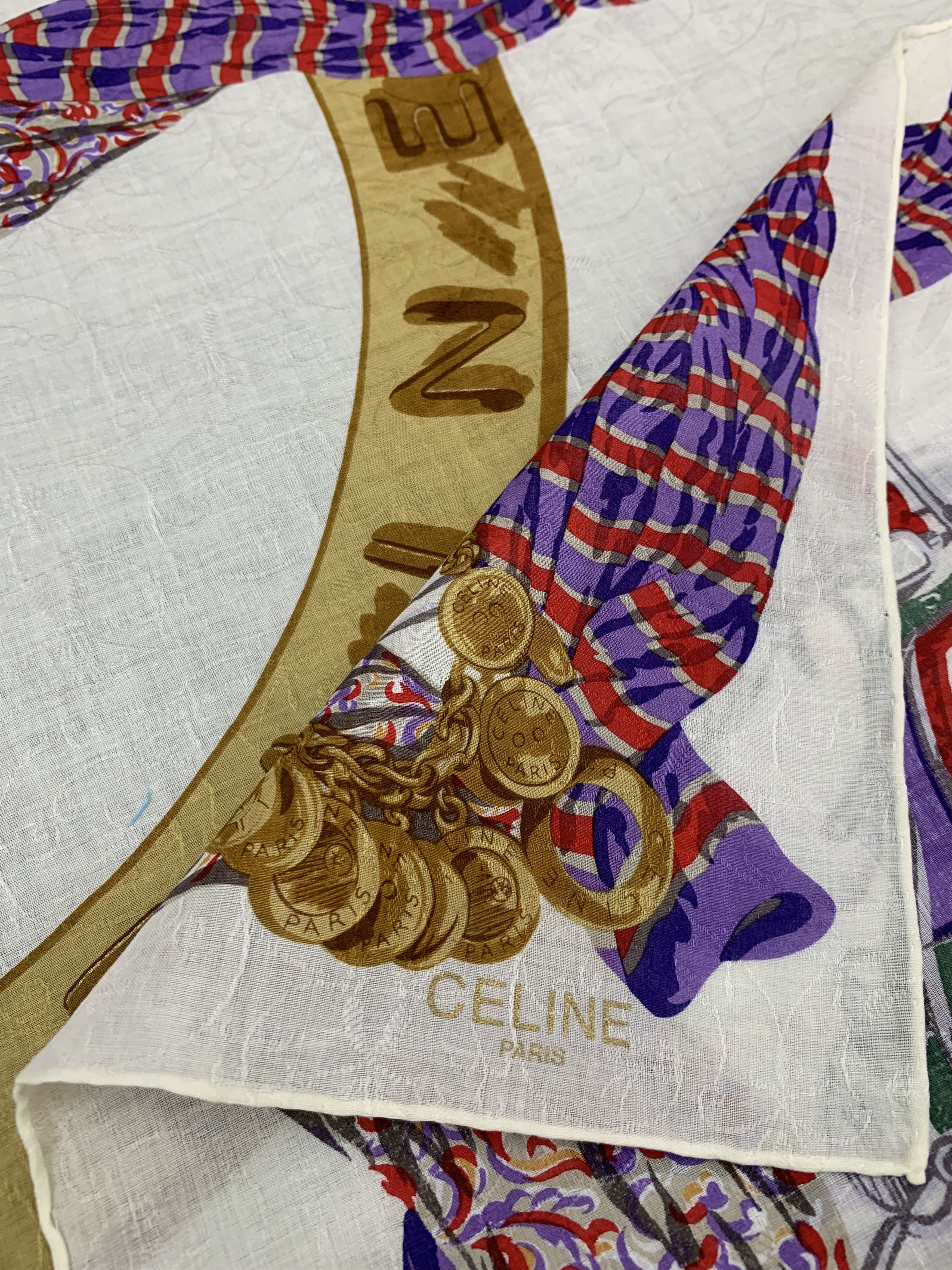 Celine × Vintage Vintage Celine Neckerchief/ Handkerchief - HKA936 Size ONE SIZE - 7 Thumbnail