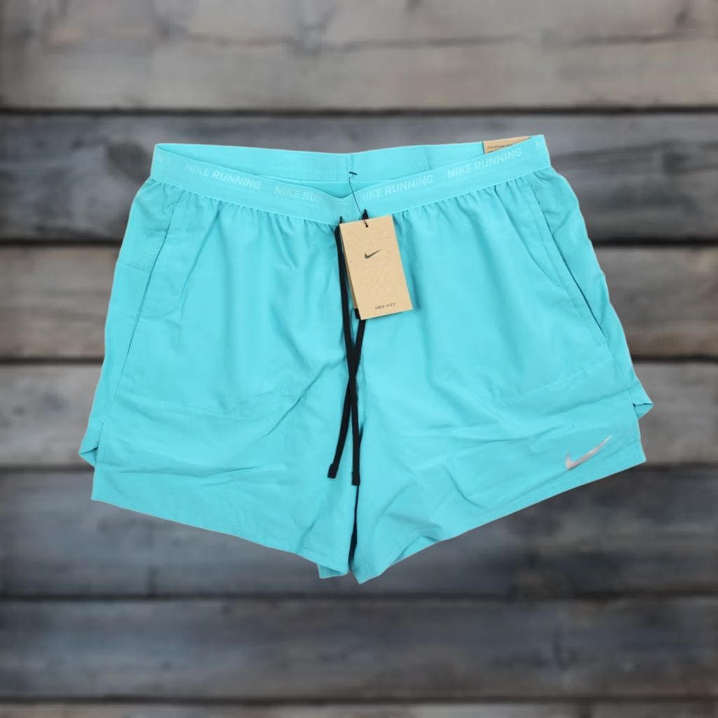 Nike Nike Stride Men's Dri-FIT 5" 2-in-1 Running Shorts L Dusty Cactus Blue, Pockets, Lightweight, Pockets, Regular Rise, Inseam 5" Size US 33 - 1 Thumbnail