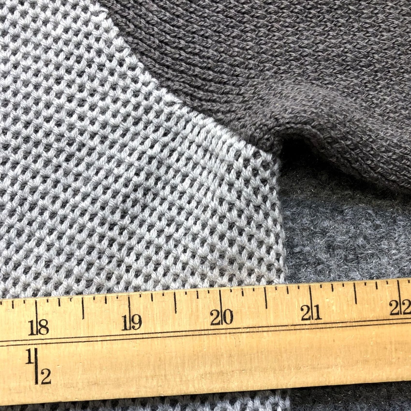 Chaps Chaps Sweater Mens Medium Gray Full Zip Mock Neck Waffle Knit Pullover Casual Size US M / EU 48-50 / 2 - 3 Thumbnail