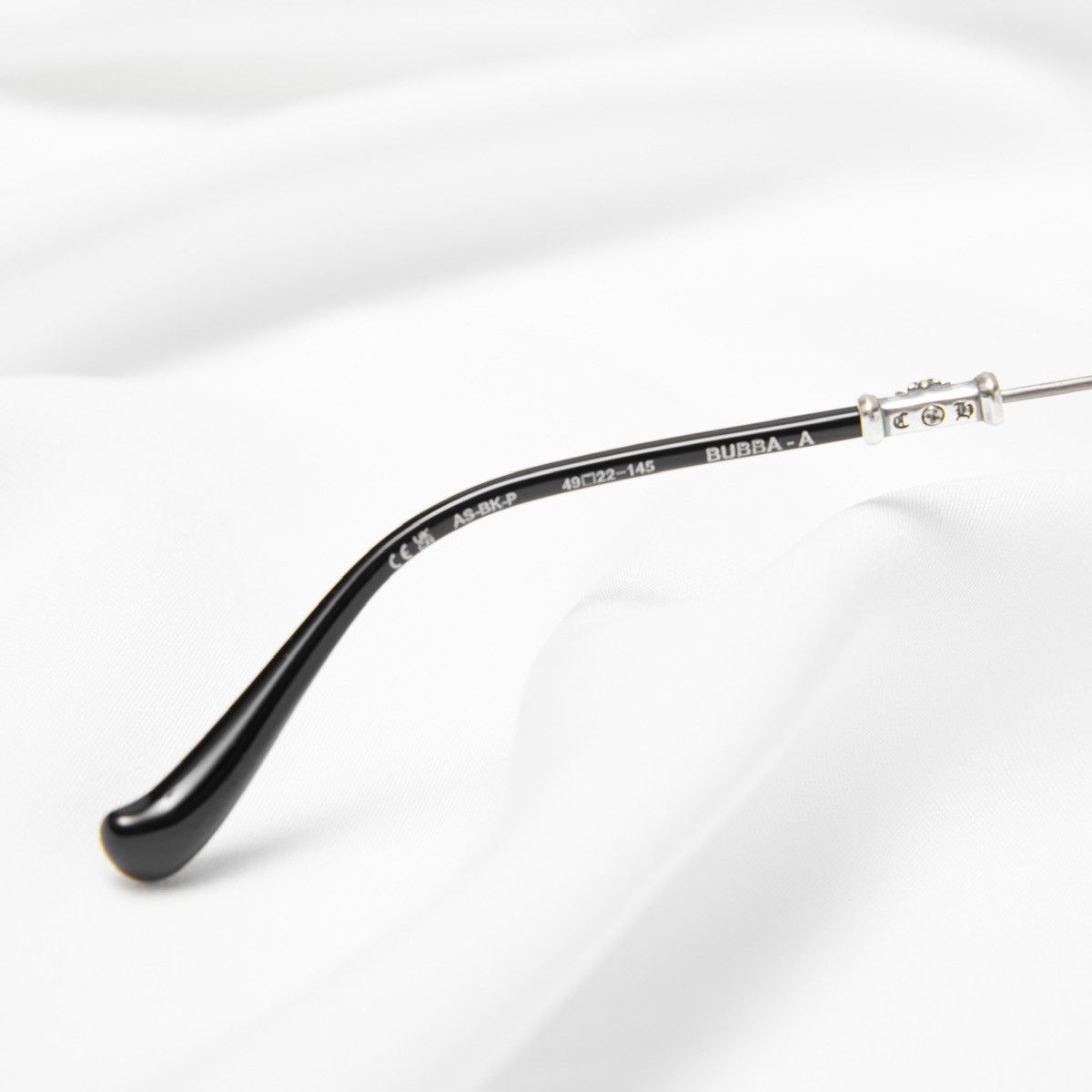 Chrome Hearts CHROME HEARTS BUBBA-A ANTIQUE SILVER-BLACK PLASTIC GLASSES Size ONE SIZE - 6 Thumbnail