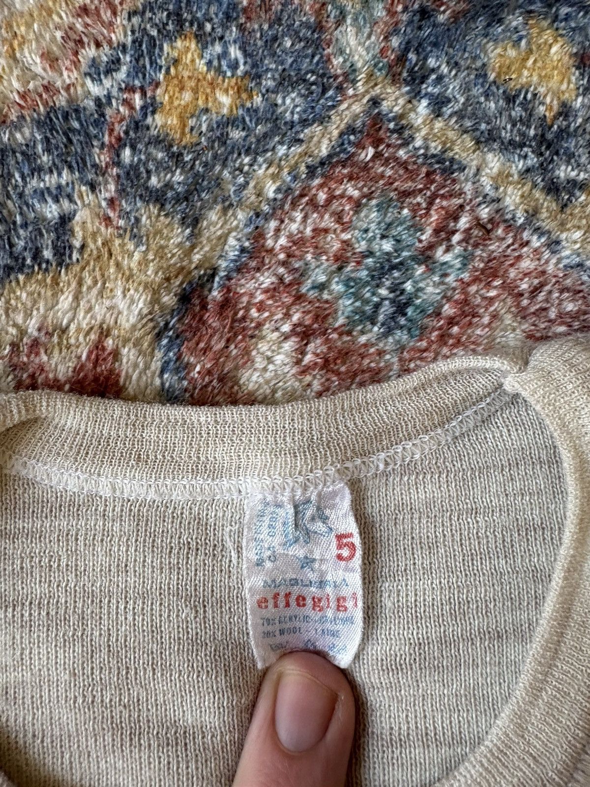 Vintage Vintage 70s Cream Thermal Long Sleeve Shirt Small Size US S / EU 44-46 / 1 - 3 Thumbnail