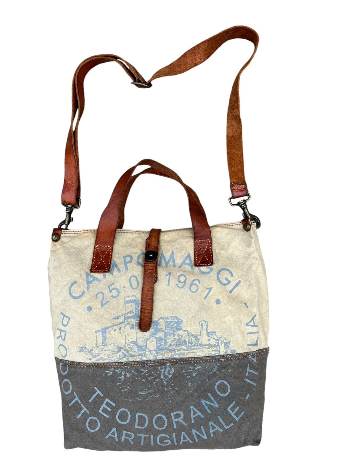 Leather Campomaggi Dirty Fade Canvas Leather 2Way Bag Size ONE SIZE - 5 Thumbnail