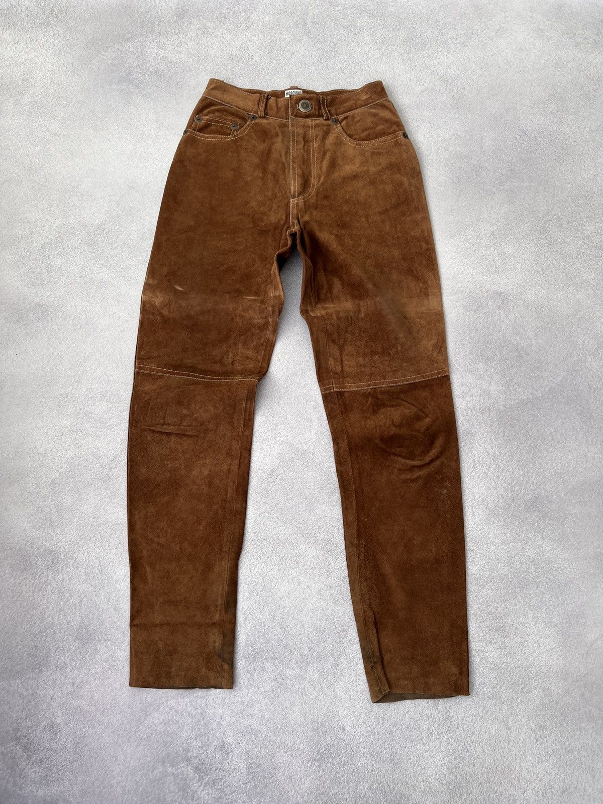 Designer × Moschino × Vintage Vintage Moschino Leather Women’s Rare Pants Cowboy Style Size 30" / US 8 / IT 44 - 4 Thumbnail