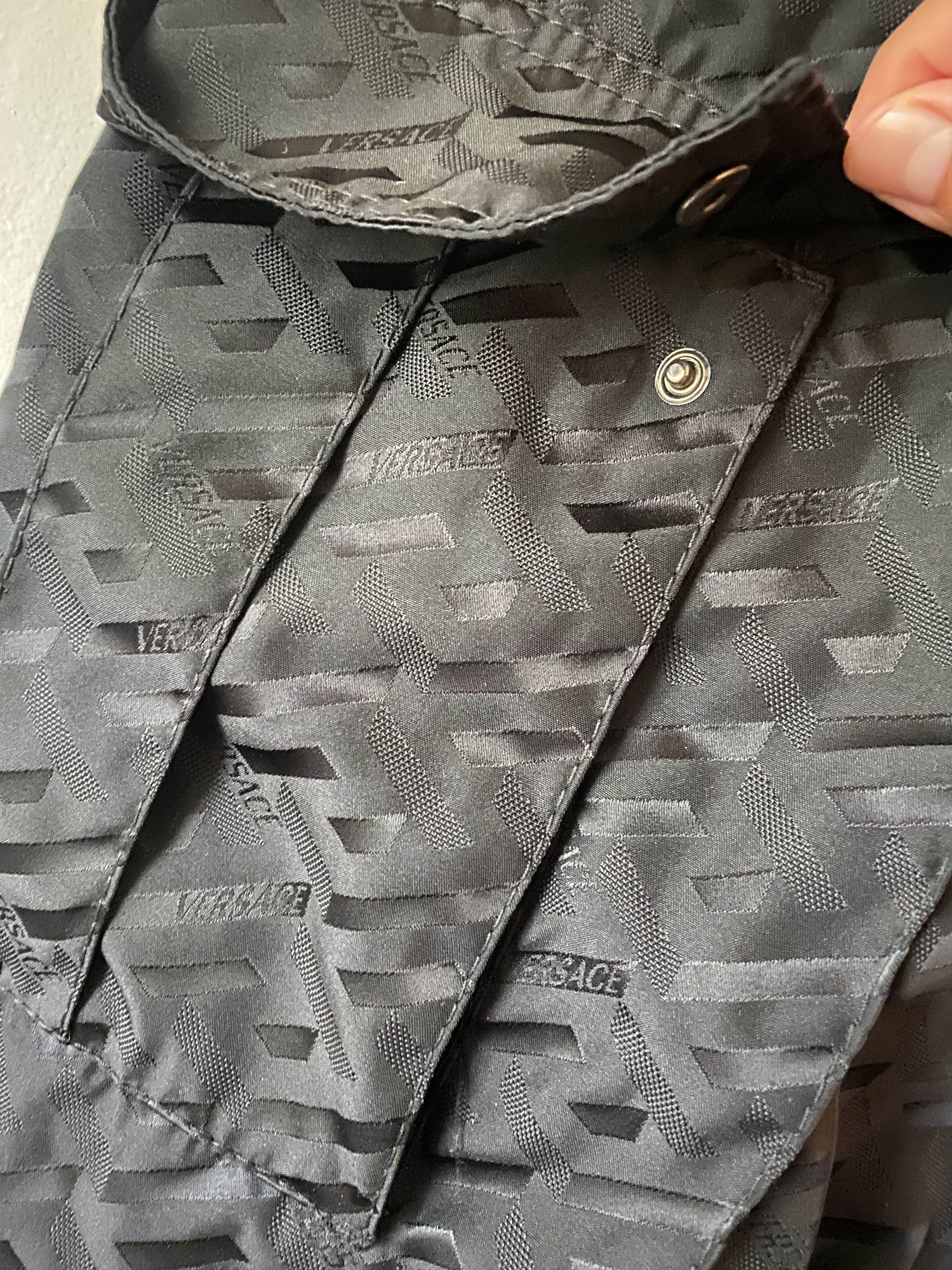 Versace Versace Black La Greca Cargo Pants Size US 38 / EU 54 - 2 Thumbnail