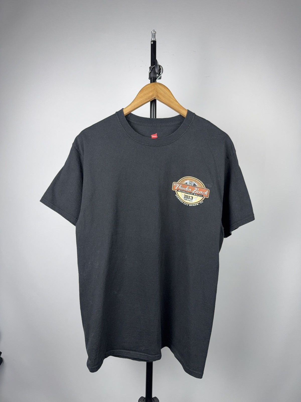 Harley Davidson 00s Biker Thunder Beach Motorcycle Moto Rally Tee 2013 Size US L / EU 52-54 / 3 - 2 Thumbnail