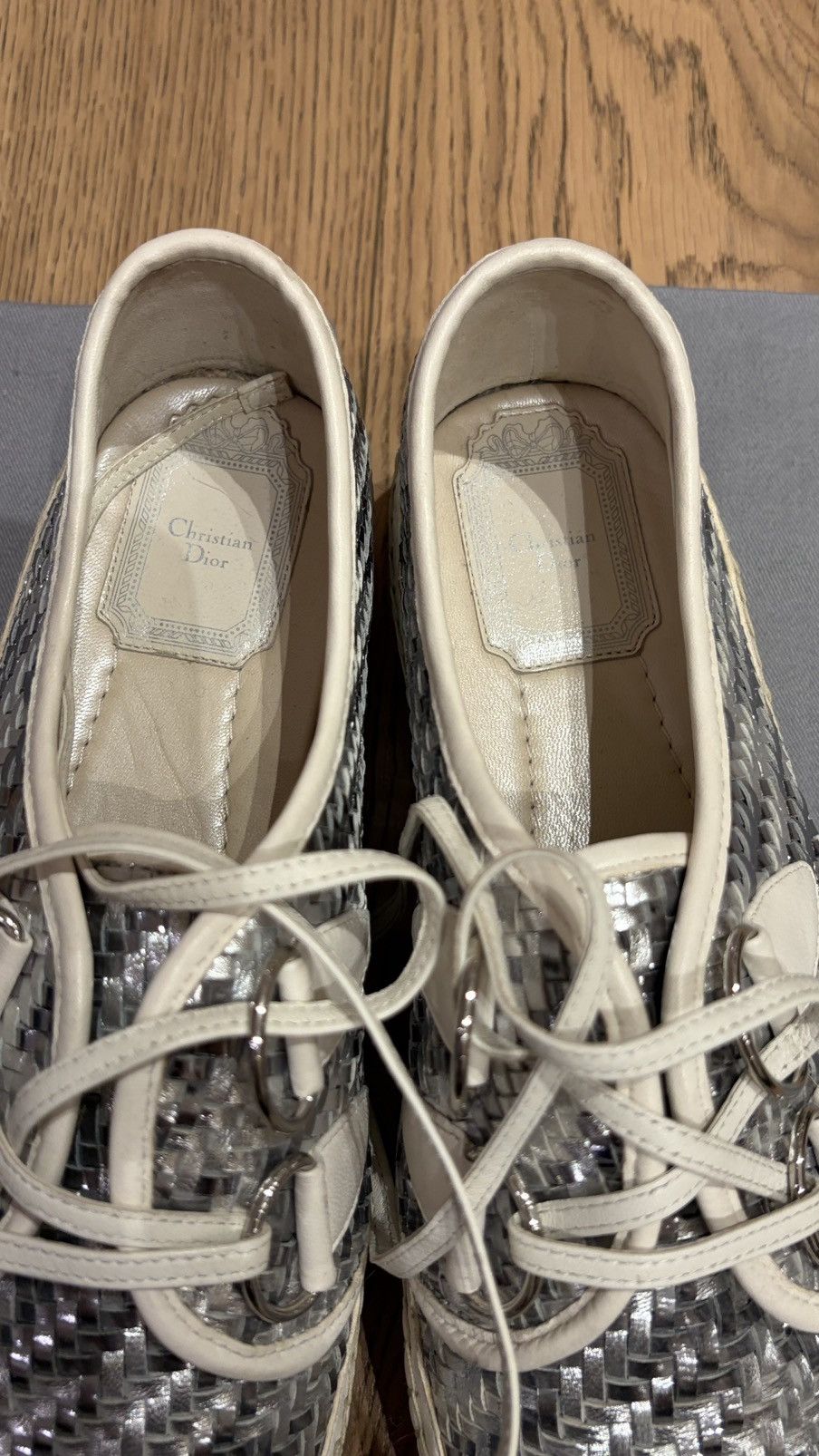 Dior Leather woven espardilles Size US 8 / IT 38 - 6 Thumbnail