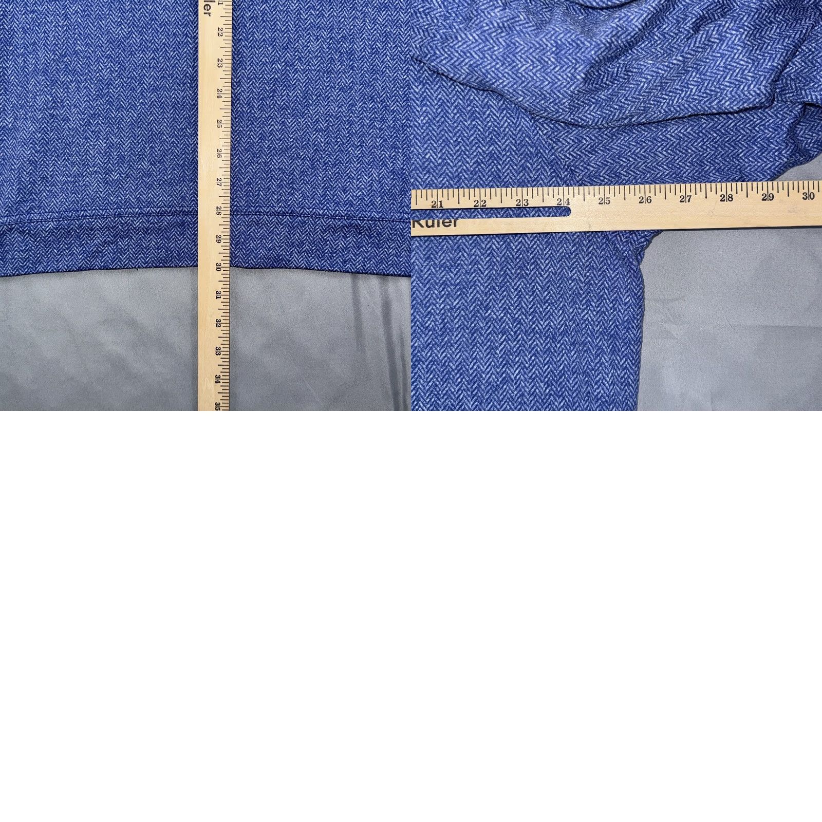 Vintage Rhoback Pullover Mens 2XL Blue Herringbone Long Sleeve Golf Size US XXL / EU 58 / 5 - 8 Thumbnail