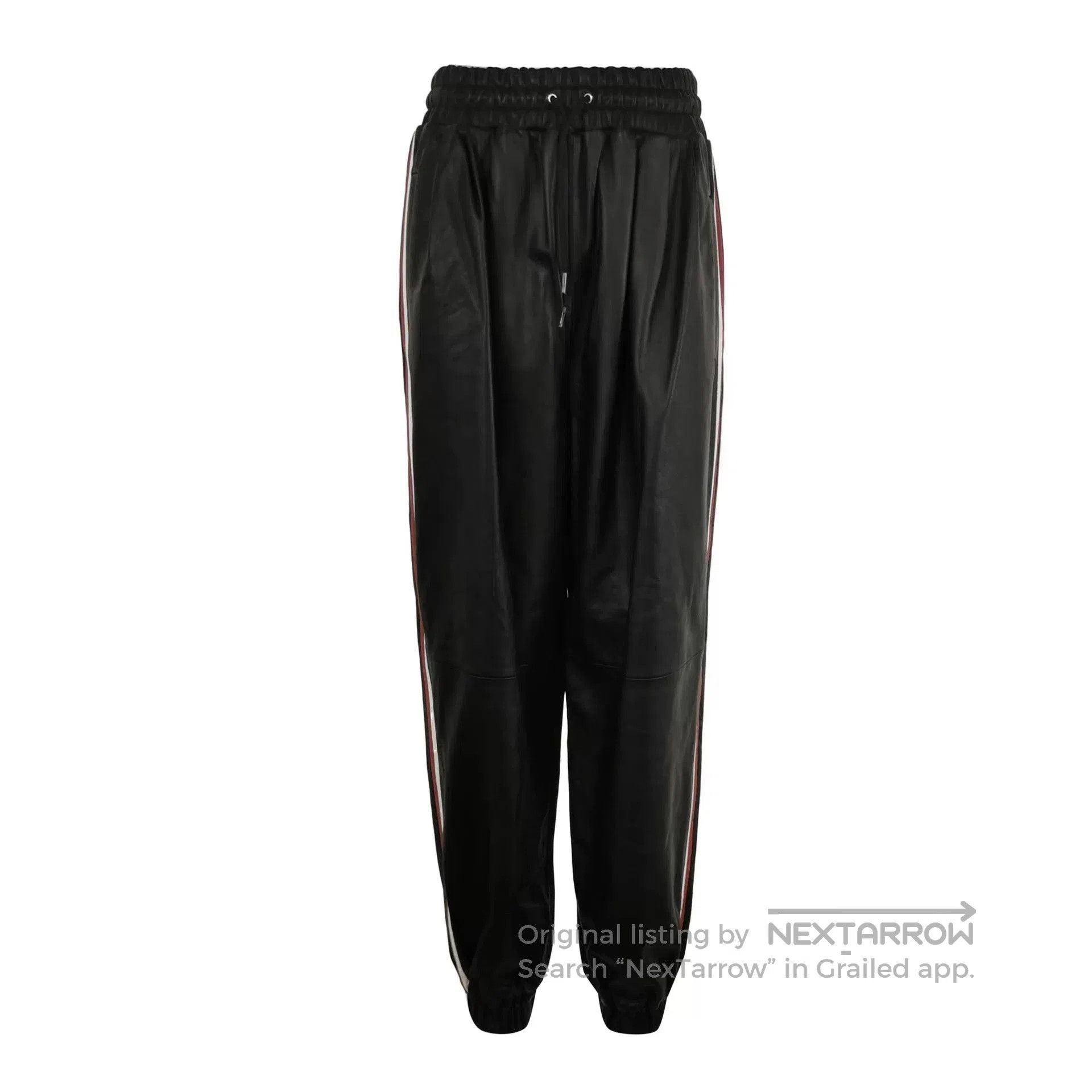 Miu Miu miu miu leather casual pants with stripes. Size US 38 / EU 54 - 1 Thumbnail