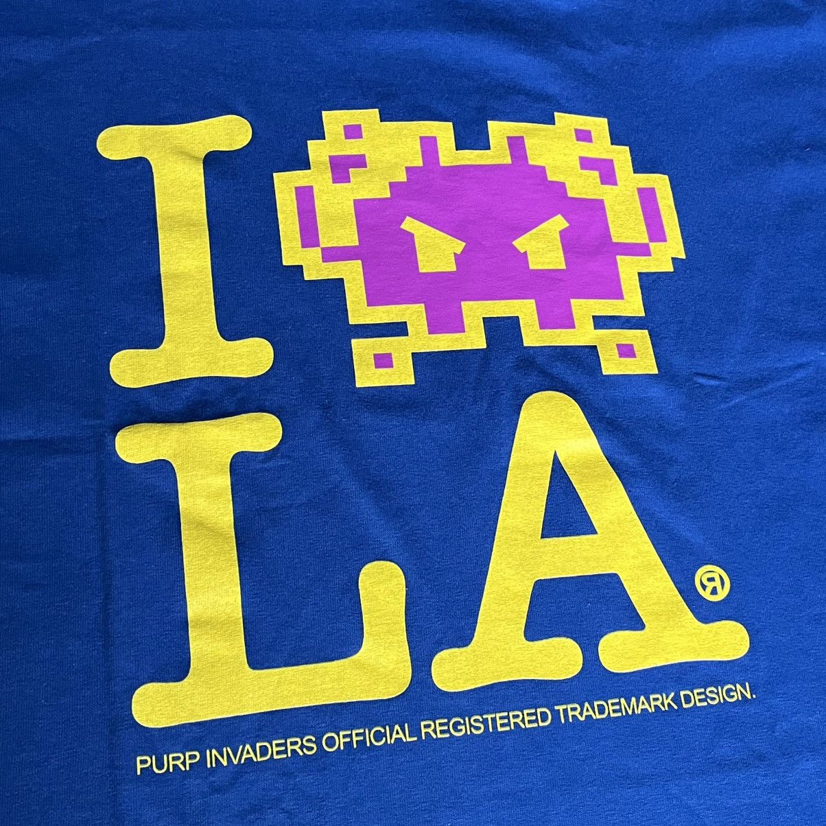 Japanese Brand Purp Invaders I Love LA Bape Style Smokeshop Graphic T Shirt Size US M / EU 48-50 / 2 - 3 Thumbnail