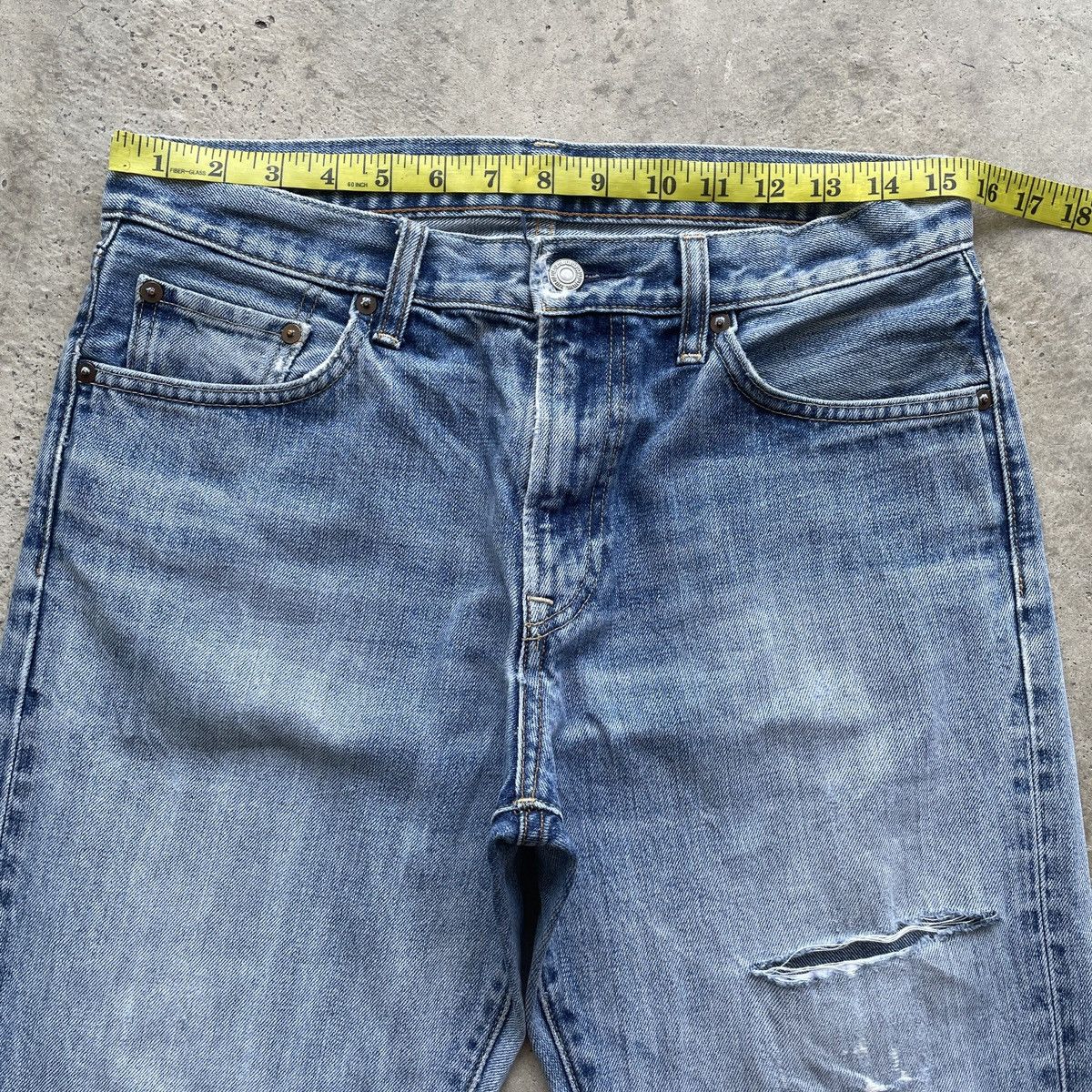 Japanese Brand × Jean × Vintage W31 Vintage Japanese Distressed Faded Jeans Pants Denim Size US 31 - 5 Thumbnail