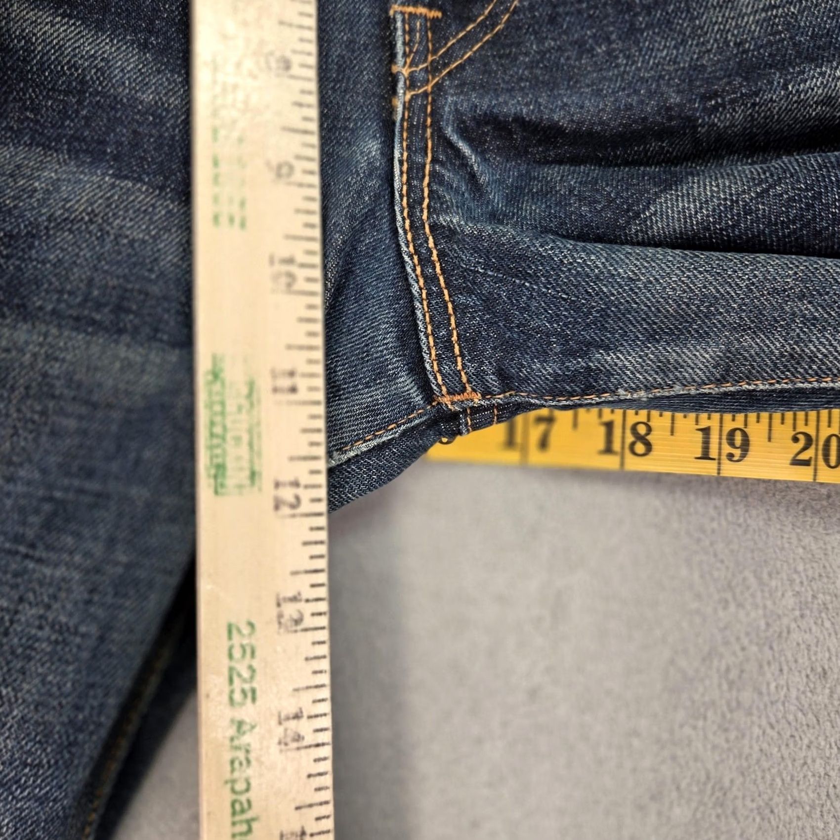 Edwin Edwin Jeans Mens Selvedge Blue Destroyed Straight Baggy Japan 505SX Fits 27x30 Size US 27 - 7 Thumbnail