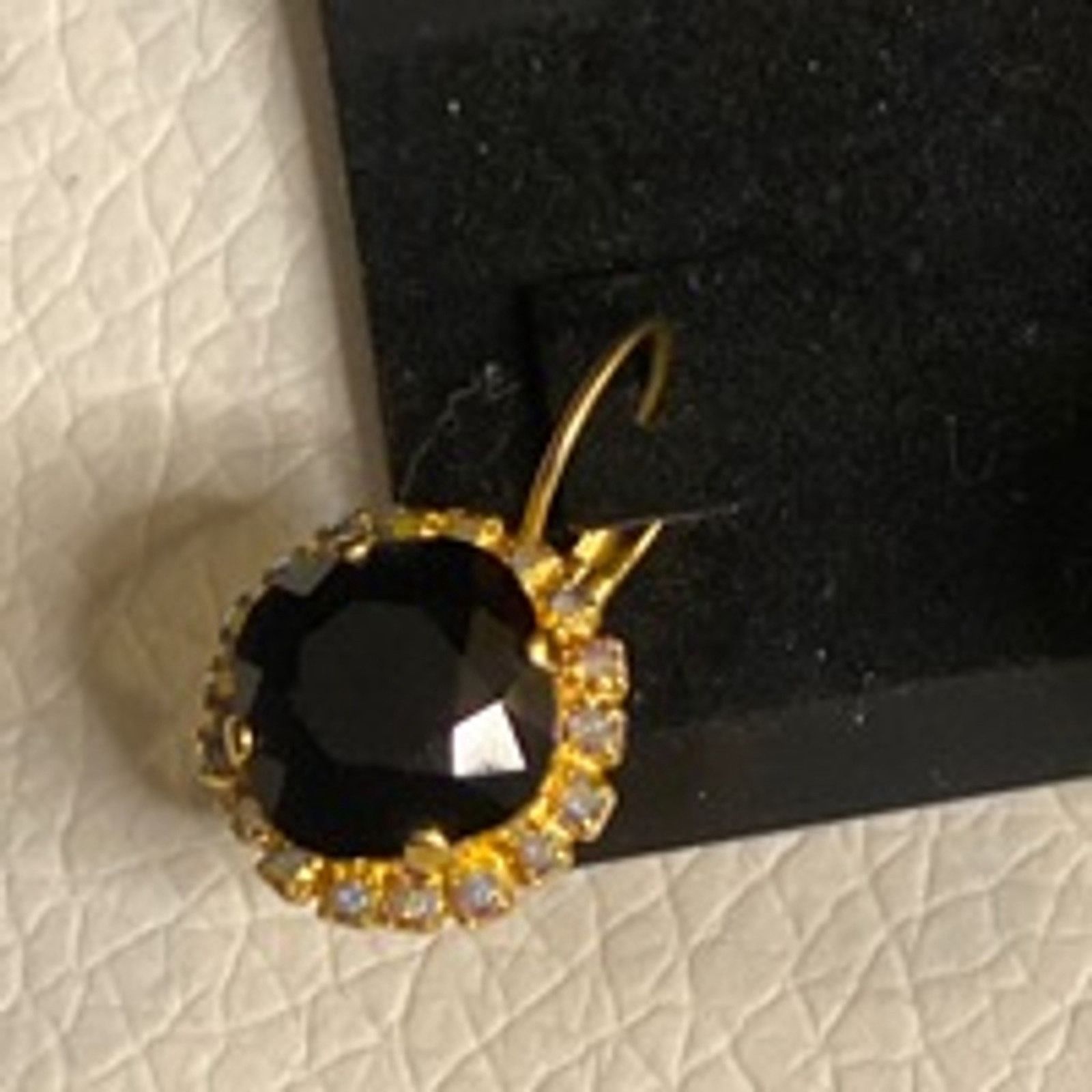 Vintage Vintage Glam Black Crystal Gold Drop Earrings Unbranded Size ONE SIZE - 4 Thumbnail