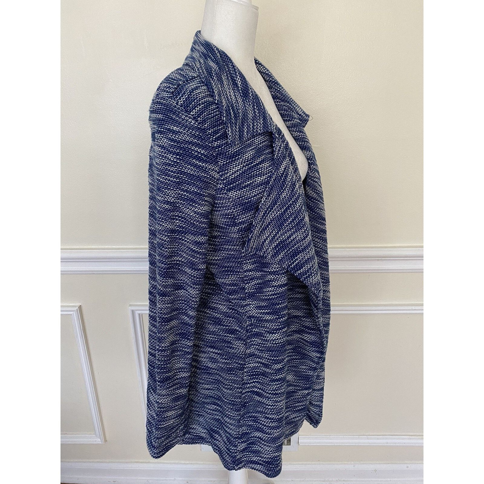 BUGATCHI BAGATELLE Tweed Open-front Jacket In Blue size XL A003058 Size XL / US 12-14 / IT 48-50 - 3 Thumbnail