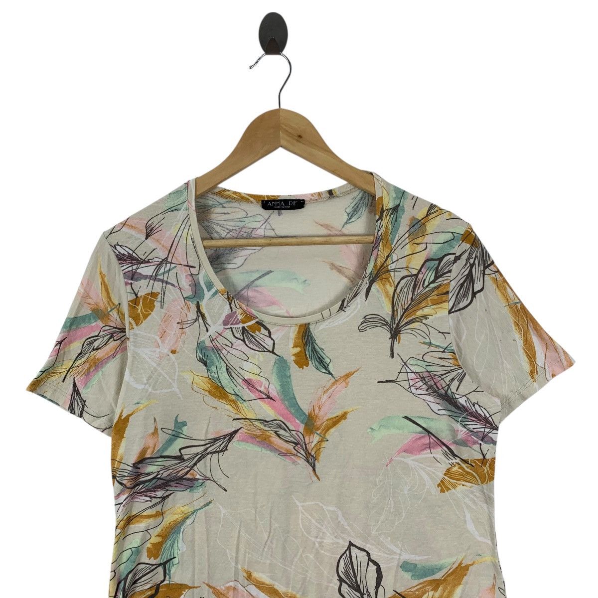 Vintage Vintage ANNA RE ITALY Overprint Leaf Art Abstract Tshirt Size M / US 6-8 / IT 42-44 - 2 Thumbnail