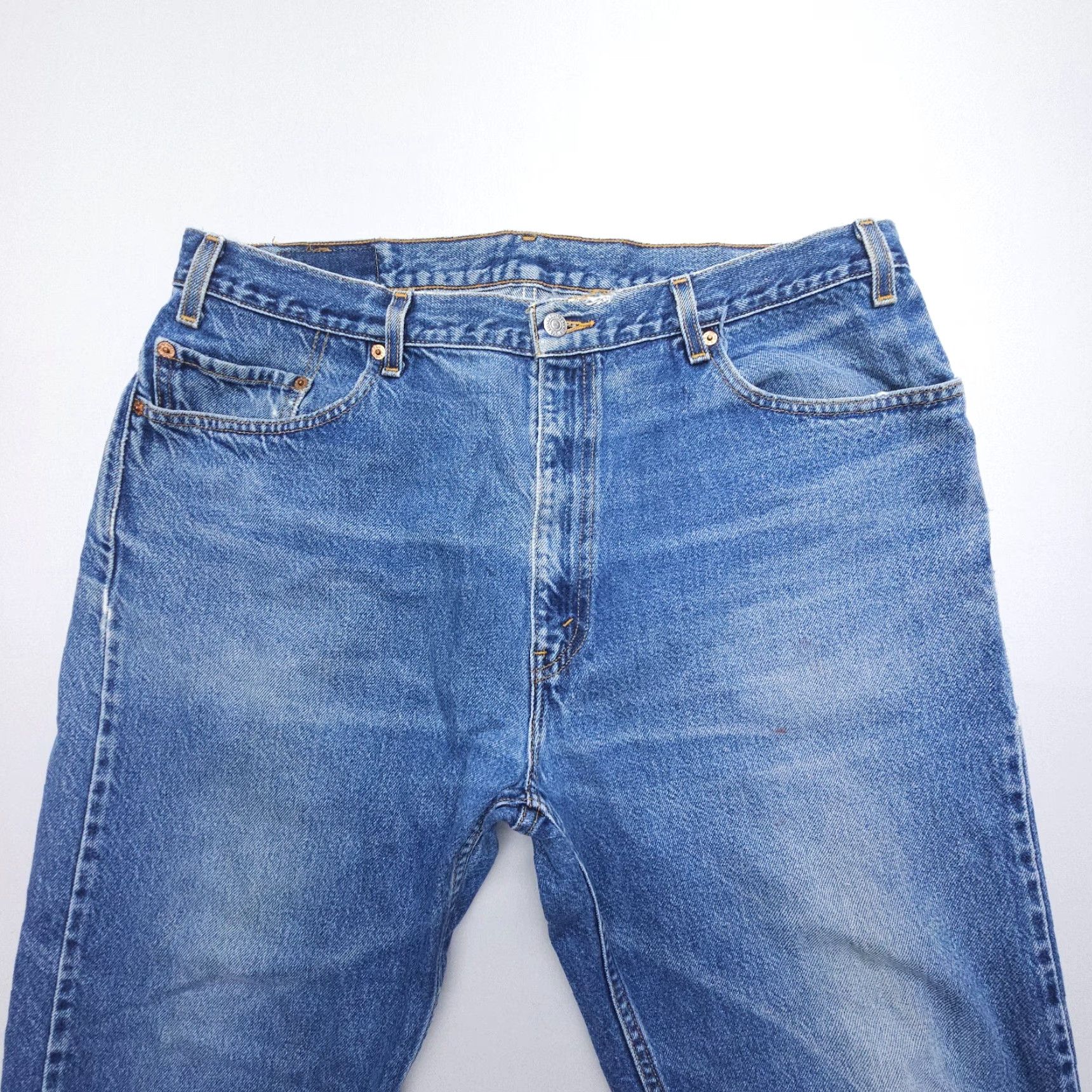 Levi's VINTAGE Levi's 505 Jeans Mens 40 x 29 Blue Dark Rigid Straight 5-Pocket Denim Cotton Regular Classic American Size US 40 / EU 56 - 5 Thumbnail