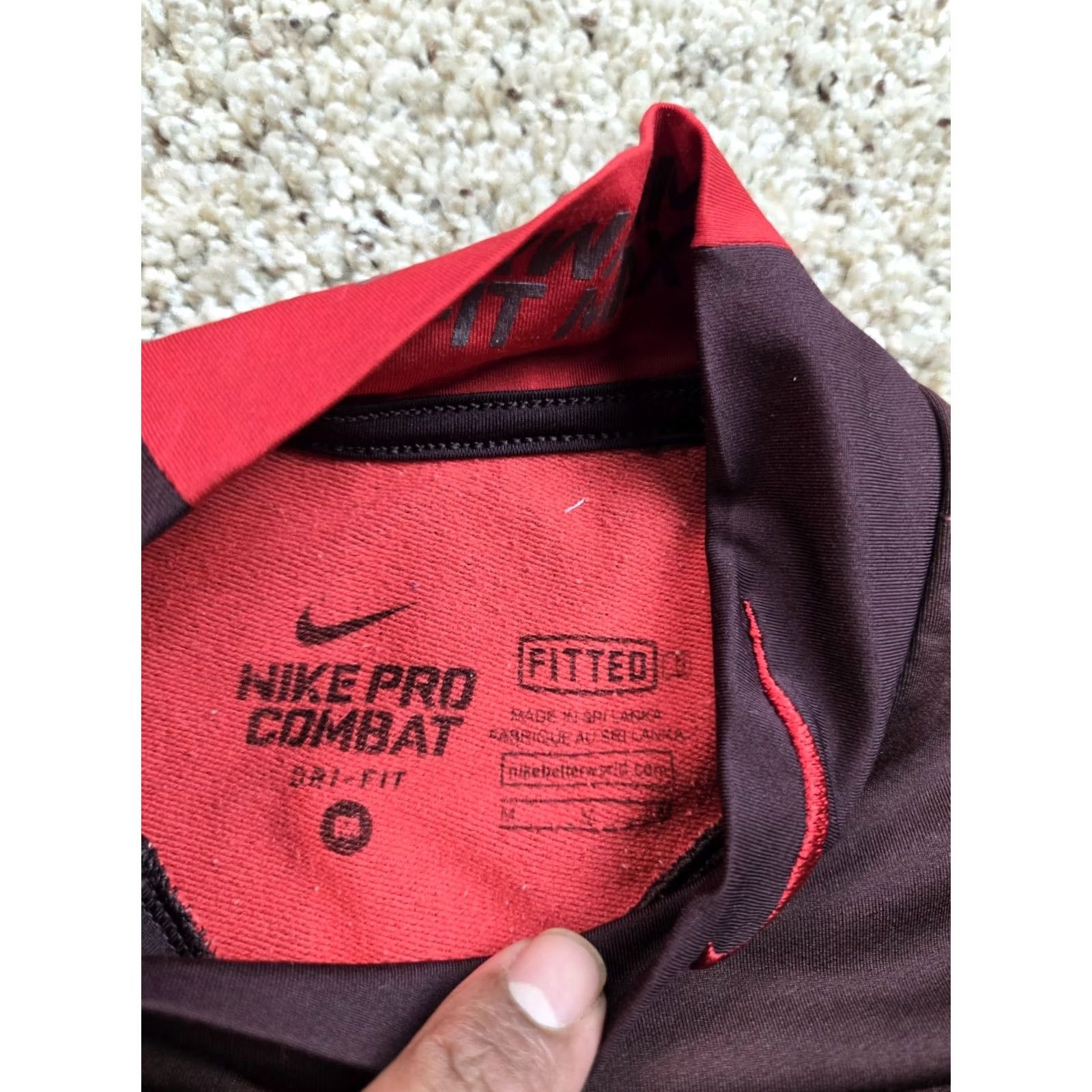Nike Nike Pro Combat Hyperwarm Shirt Mens M Red Fitted Dri Fit Thermal Crew Neck Pullover Long Sleeve Athletic Running & Gym Nike Dri-Fit Pro Combat 90s Size US M / EU 48-50 / 2 - 7 Thumbnail