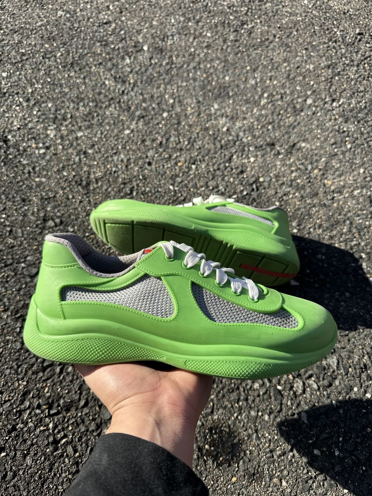Prada Prada America’s Cup Soft Rubber Green Size US 7 / EU 40 - 1 Thumbnail