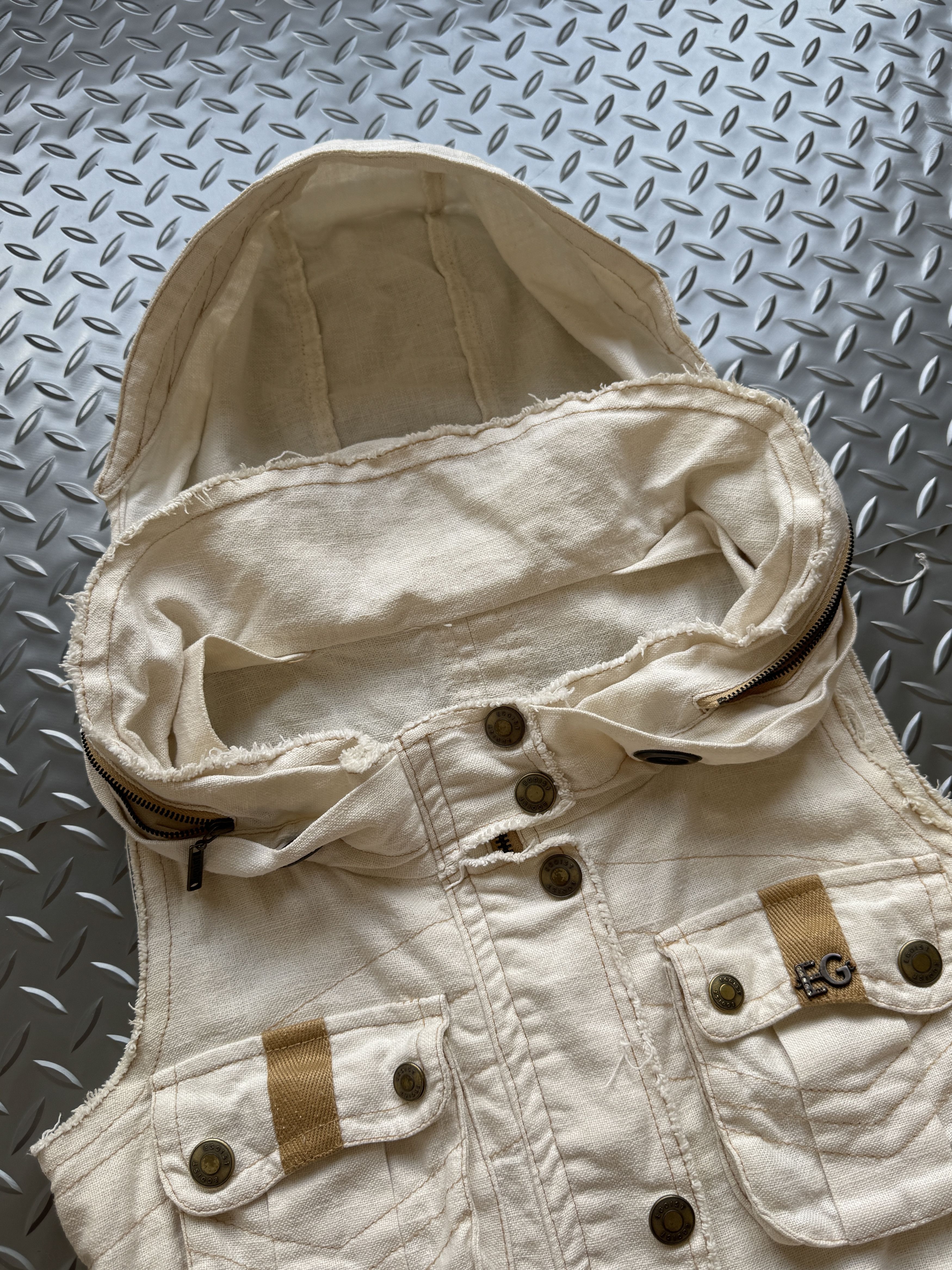 If Six Was Nine EGOIST Hooded Utility Vest – Off White / Ecru Size S / US 4 / IT 40 - 4 Thumbnail