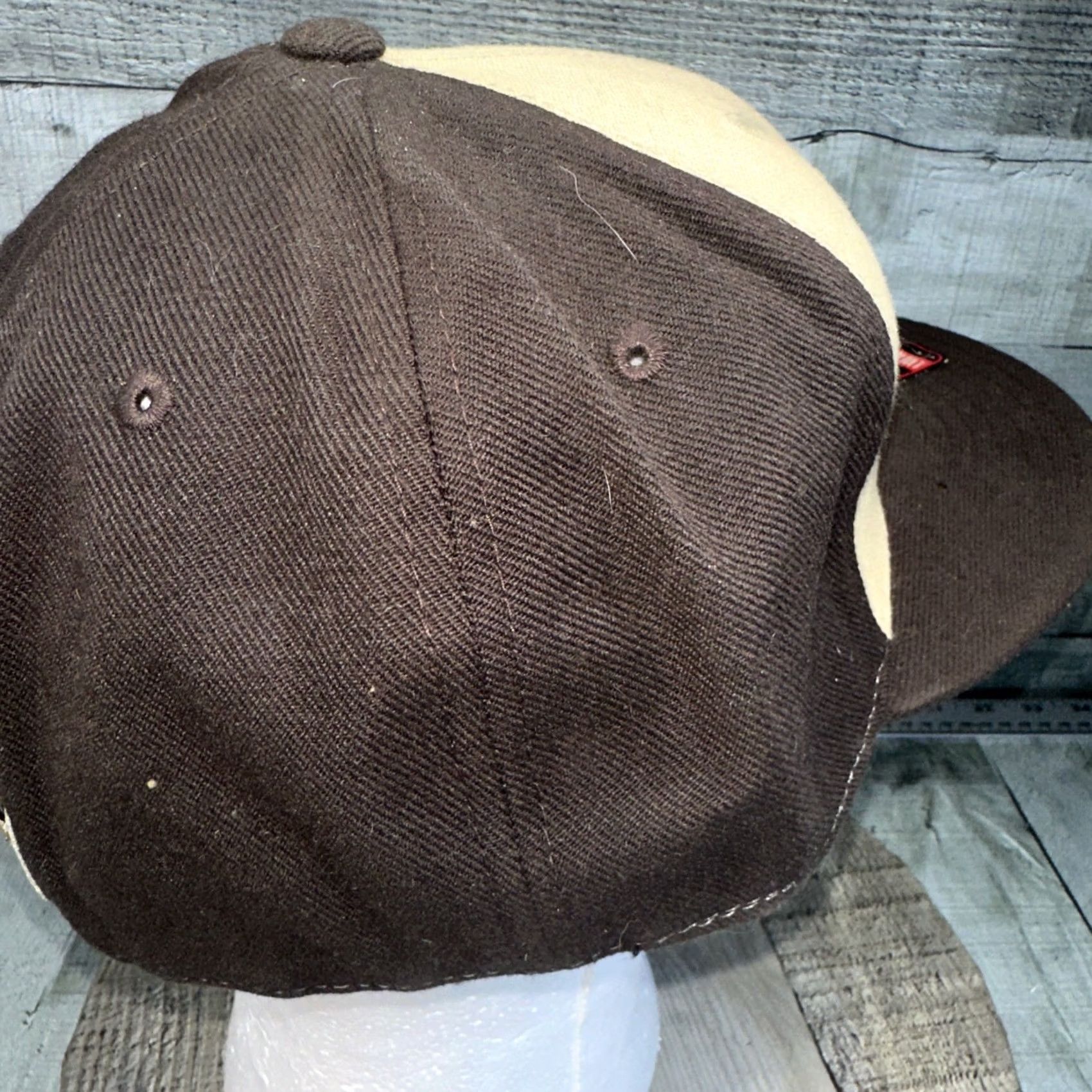 American Needle VINTAGE Fila Hat Baseball Cap 7 1/2 Brown Tan American Needle Logo 90s Y2K Mens Men Size ONE SIZE - 4 Thumbnail