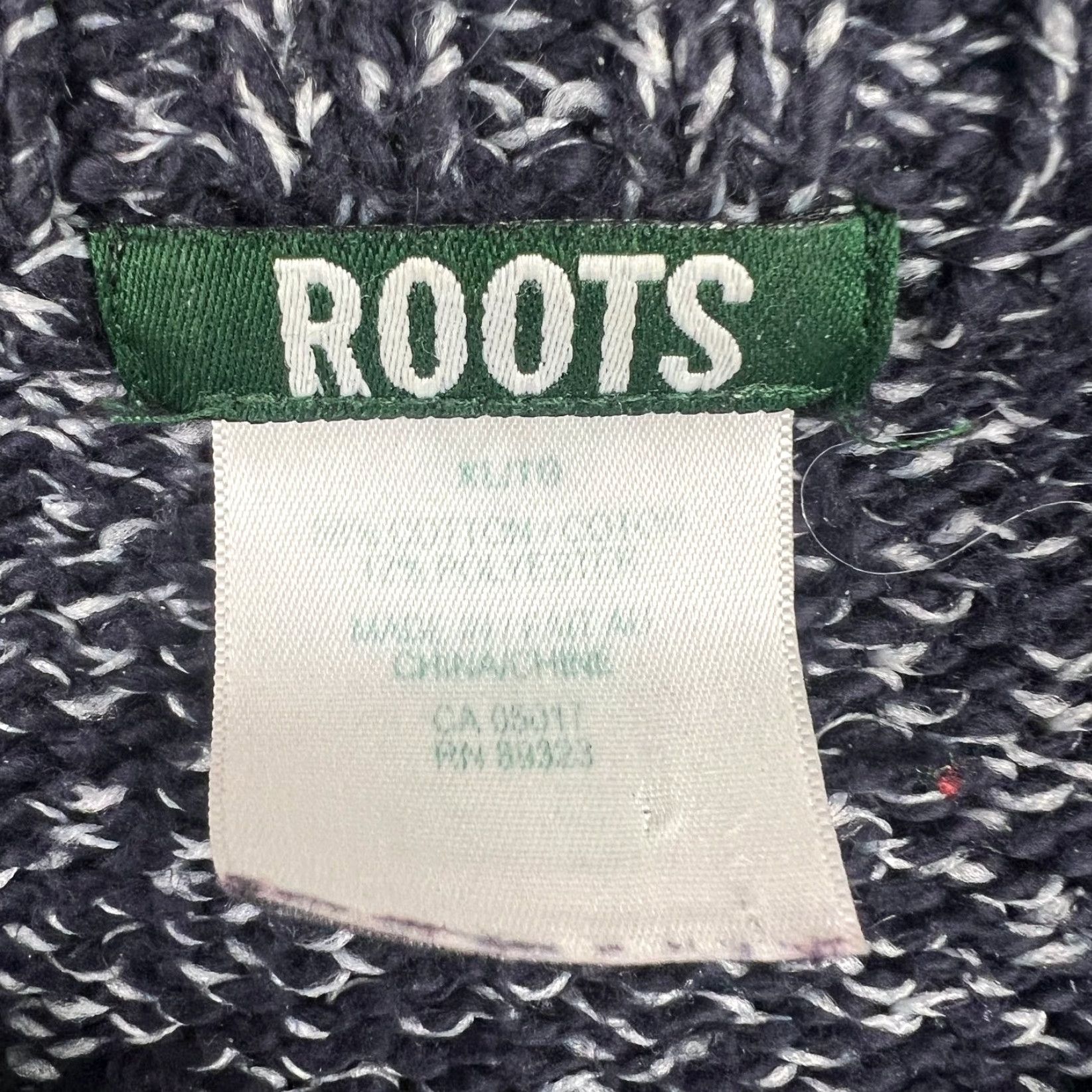 Roots ROOTS Sweater Men XL Navy Blue Heather Knit Crewneck Marled Knit Heathered Cotton Blend Ribbed Cuffs Hem Casual着 Size US XL / EU 56 / 4 - 2 Thumbnail