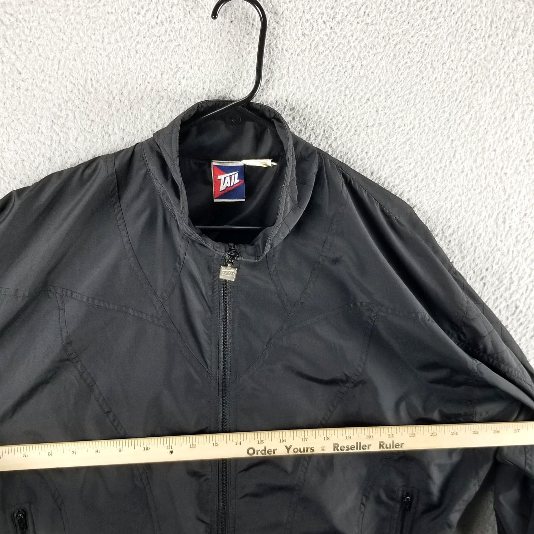 Vintage VINTAGE Tail 80s Windbreaker Track Jacket Women Large Black Zip Size L / US 10 / IT 46 - 6 Thumbnail
